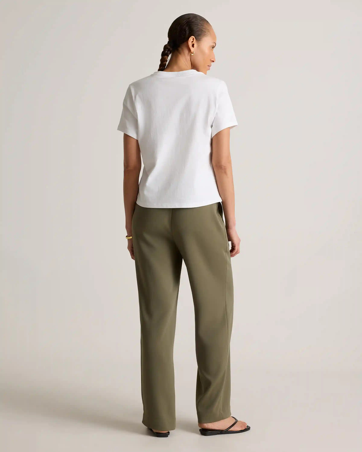 100% Organic Cotton Boxy V-Neck Tee