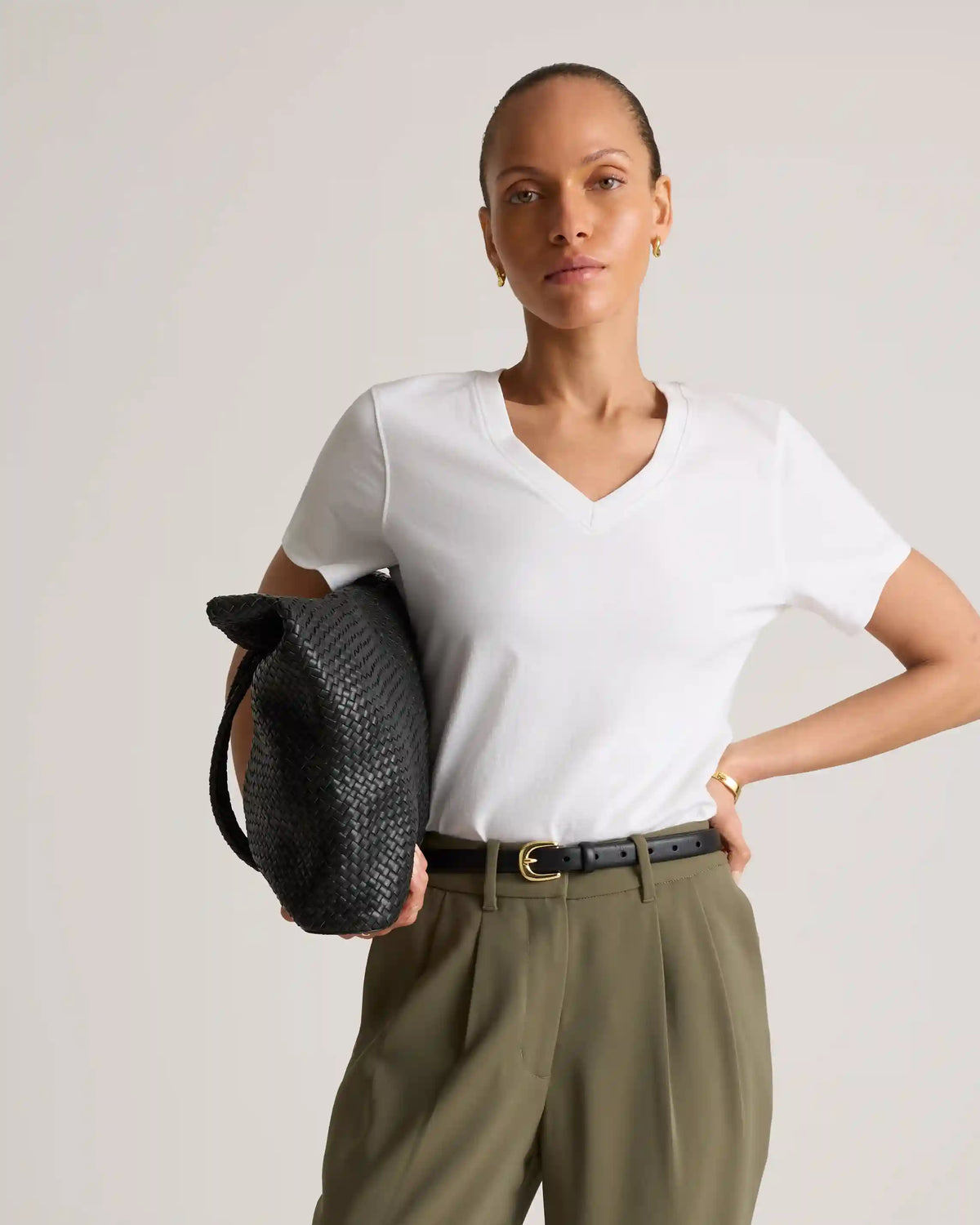100% Organic Cotton Boxy V-Neck Tee (3-Pack)