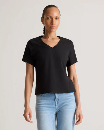 100% Organic Cotton Boxy V-Neck Tee (3-Pack)