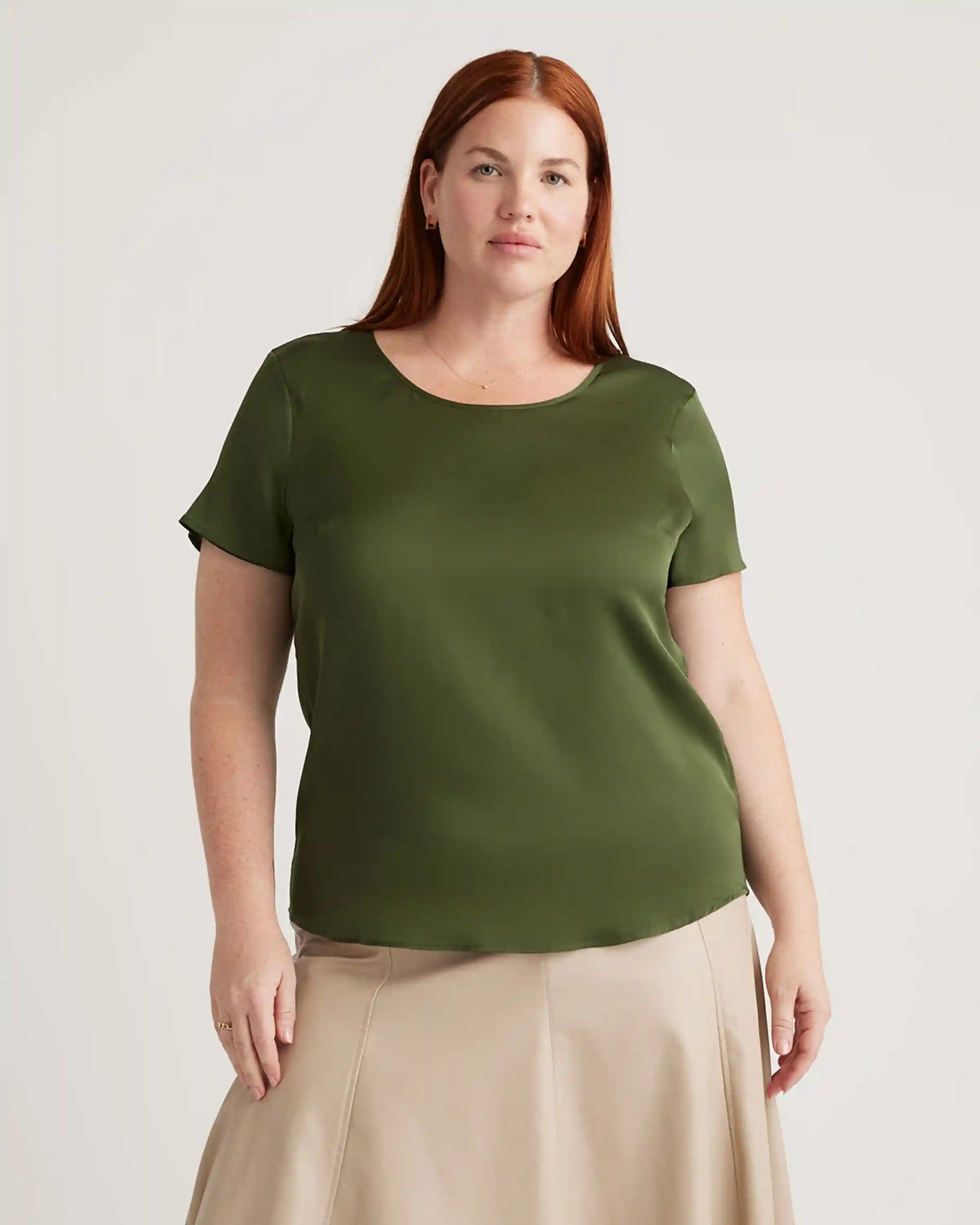 Washable Stretch Silk Tee