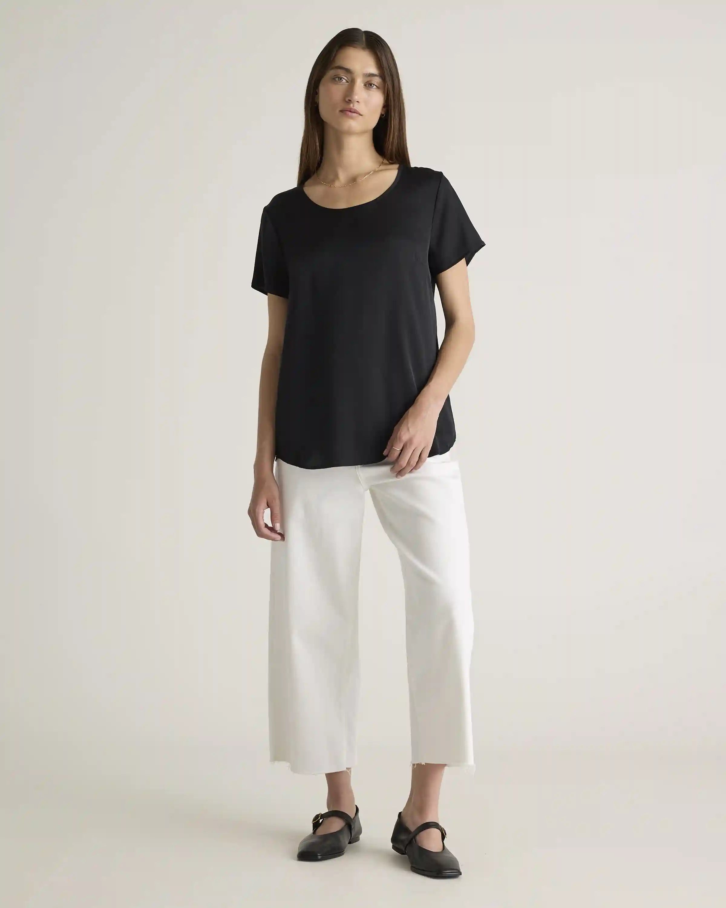 Washable Stretch Silk Tee