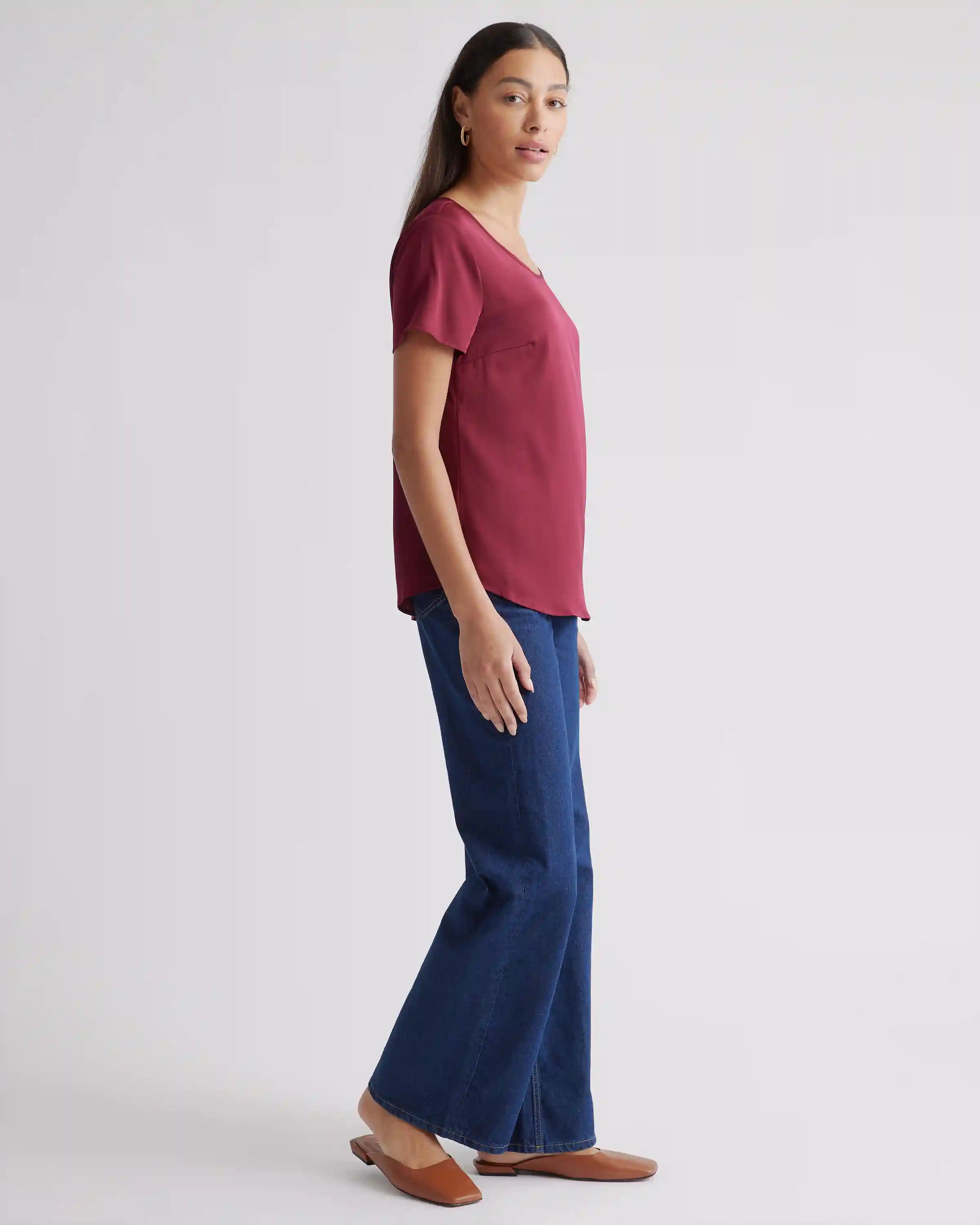 Washable Stretch Silk Tee