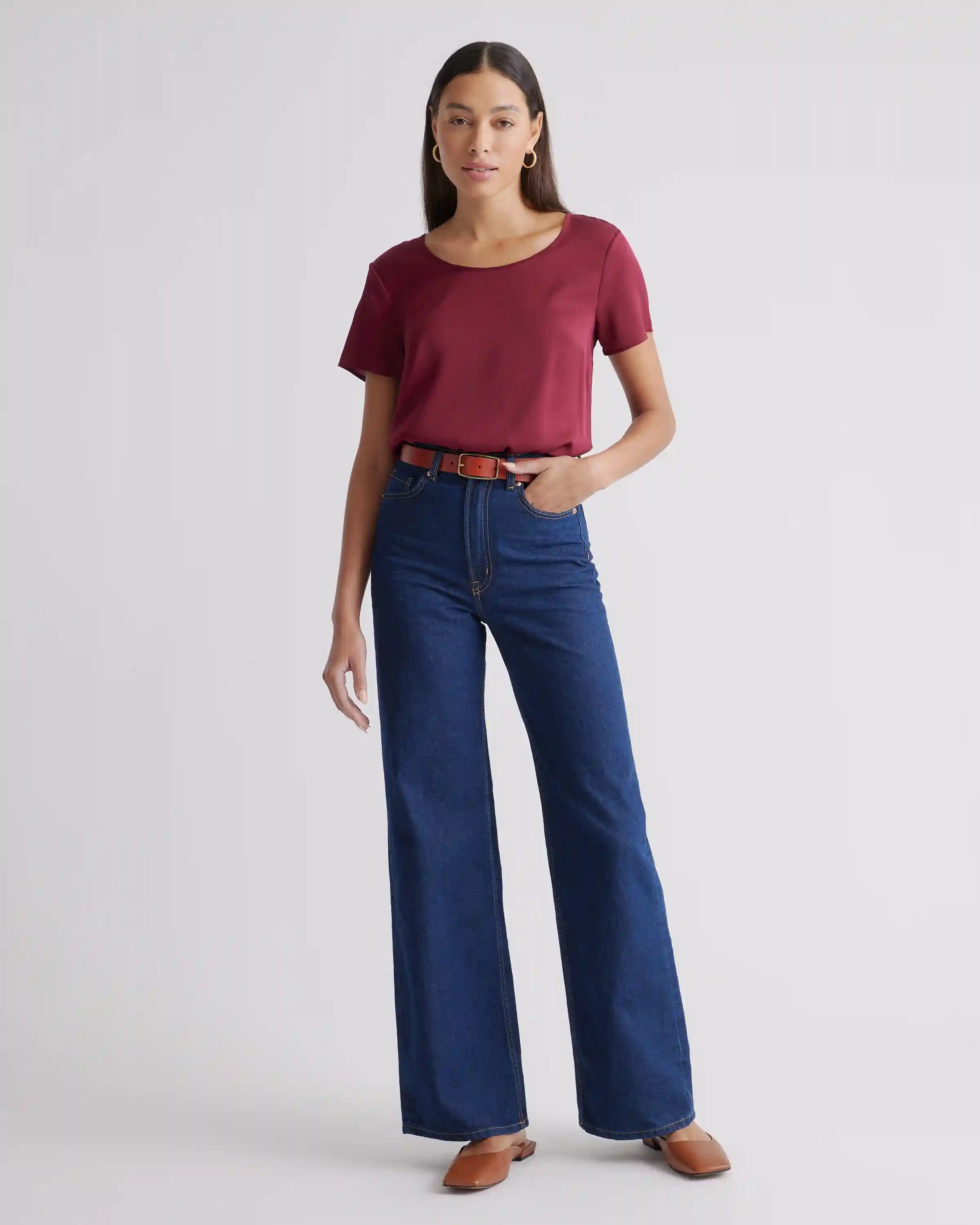 Washable Stretch Silk Tee