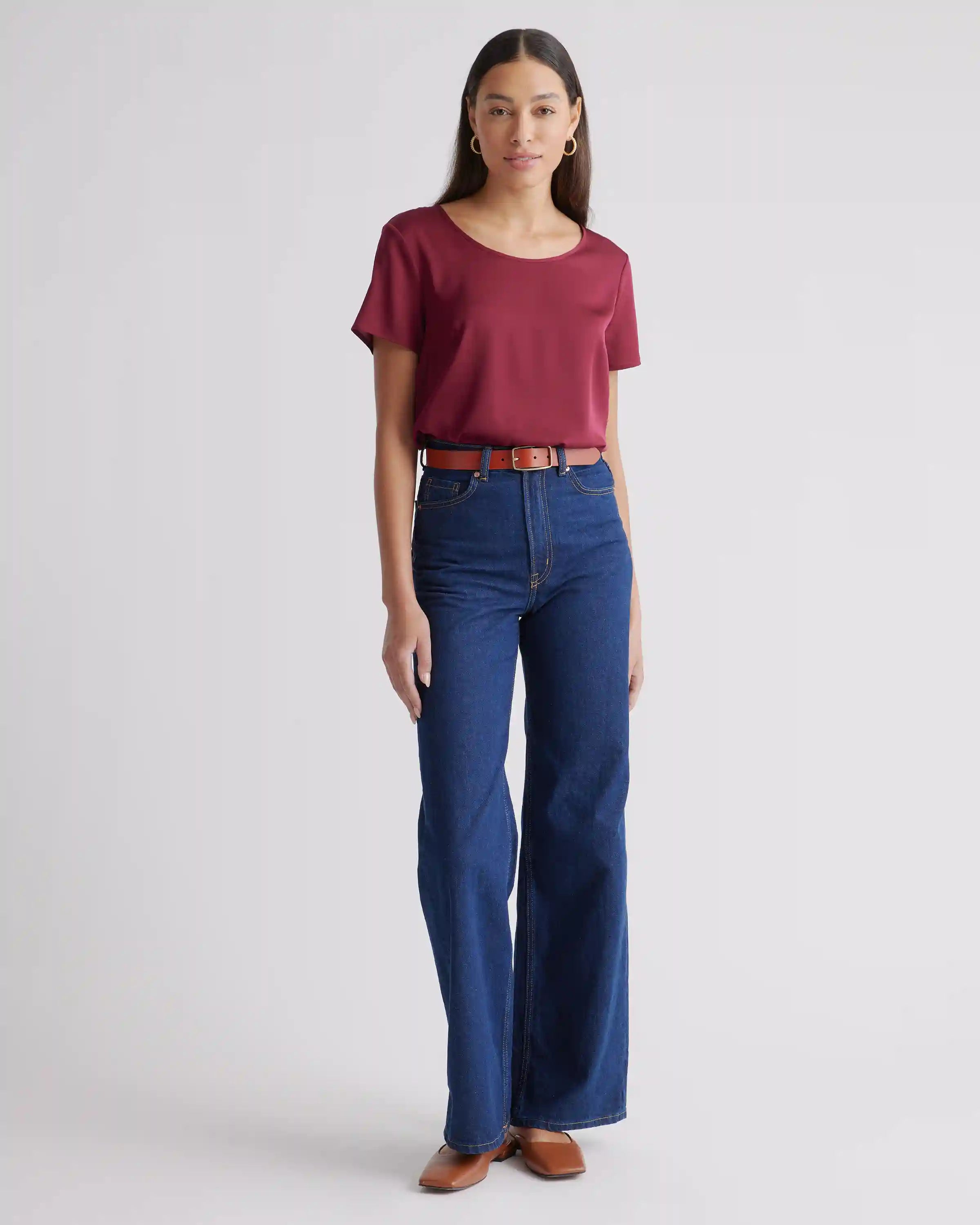 Washable Stretch Silk Tee