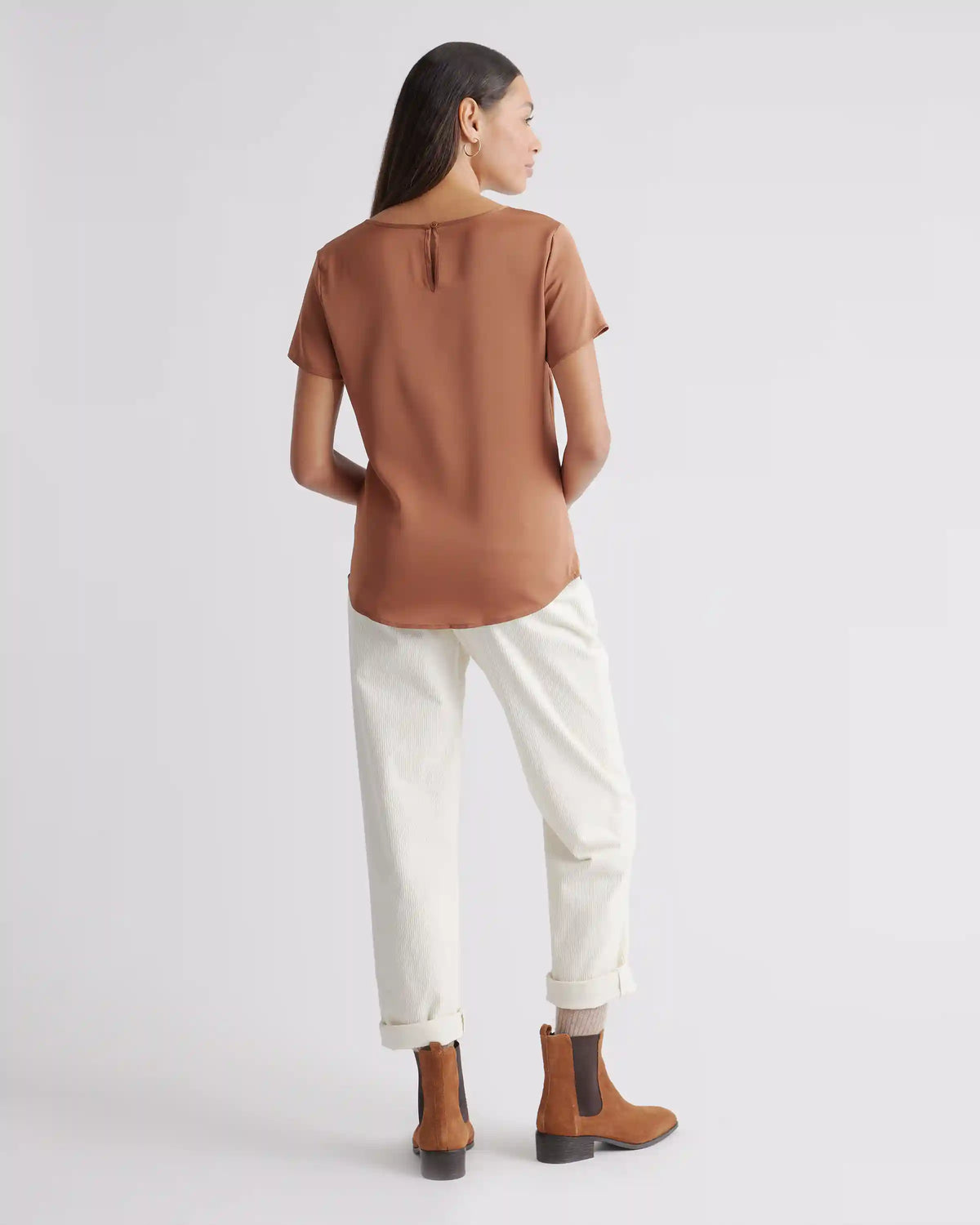 Washable Stretch Silk Tee