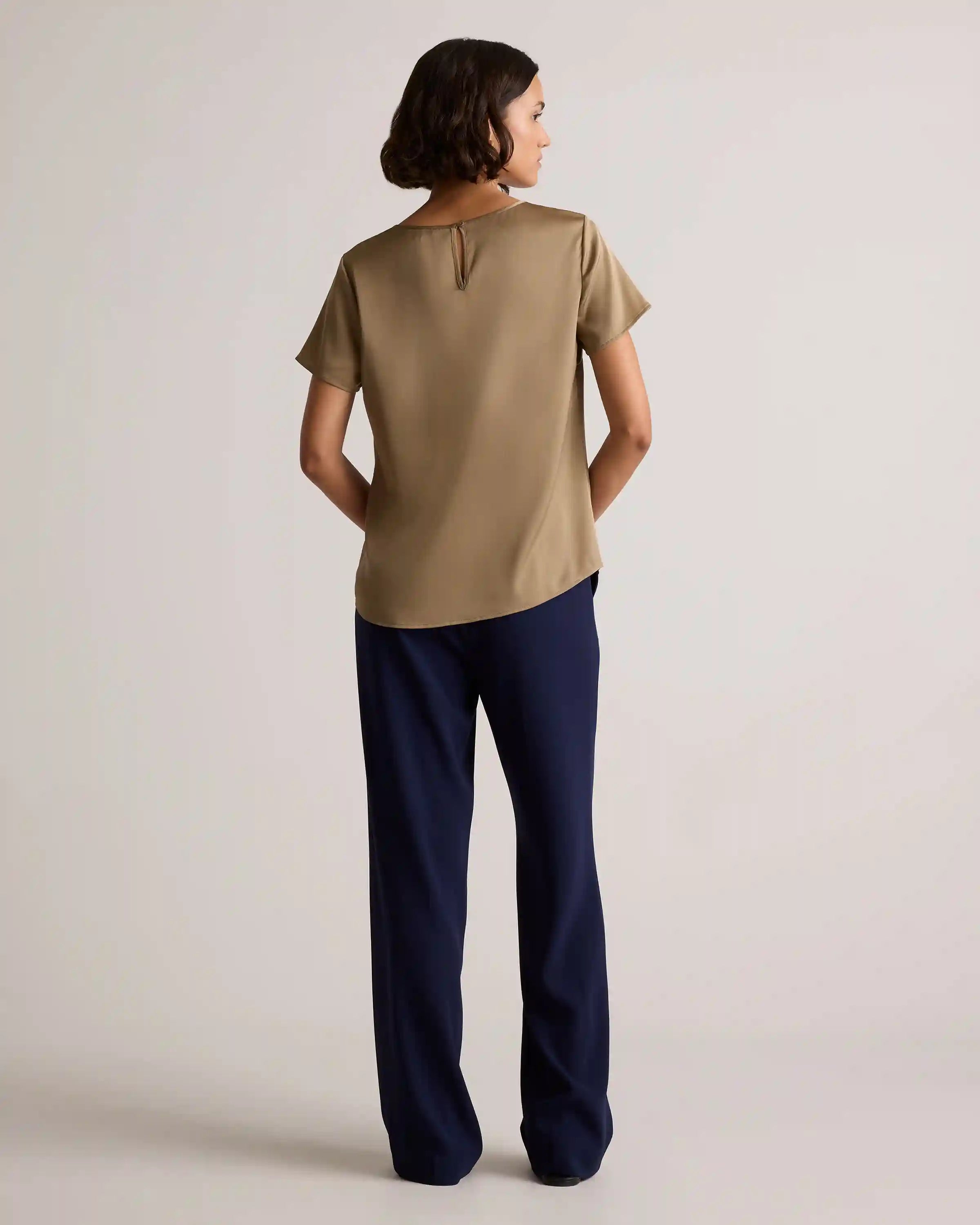 Washable Stretch Silk Tee