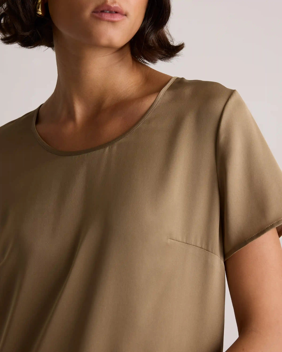 Washable Stretch Silk Tee