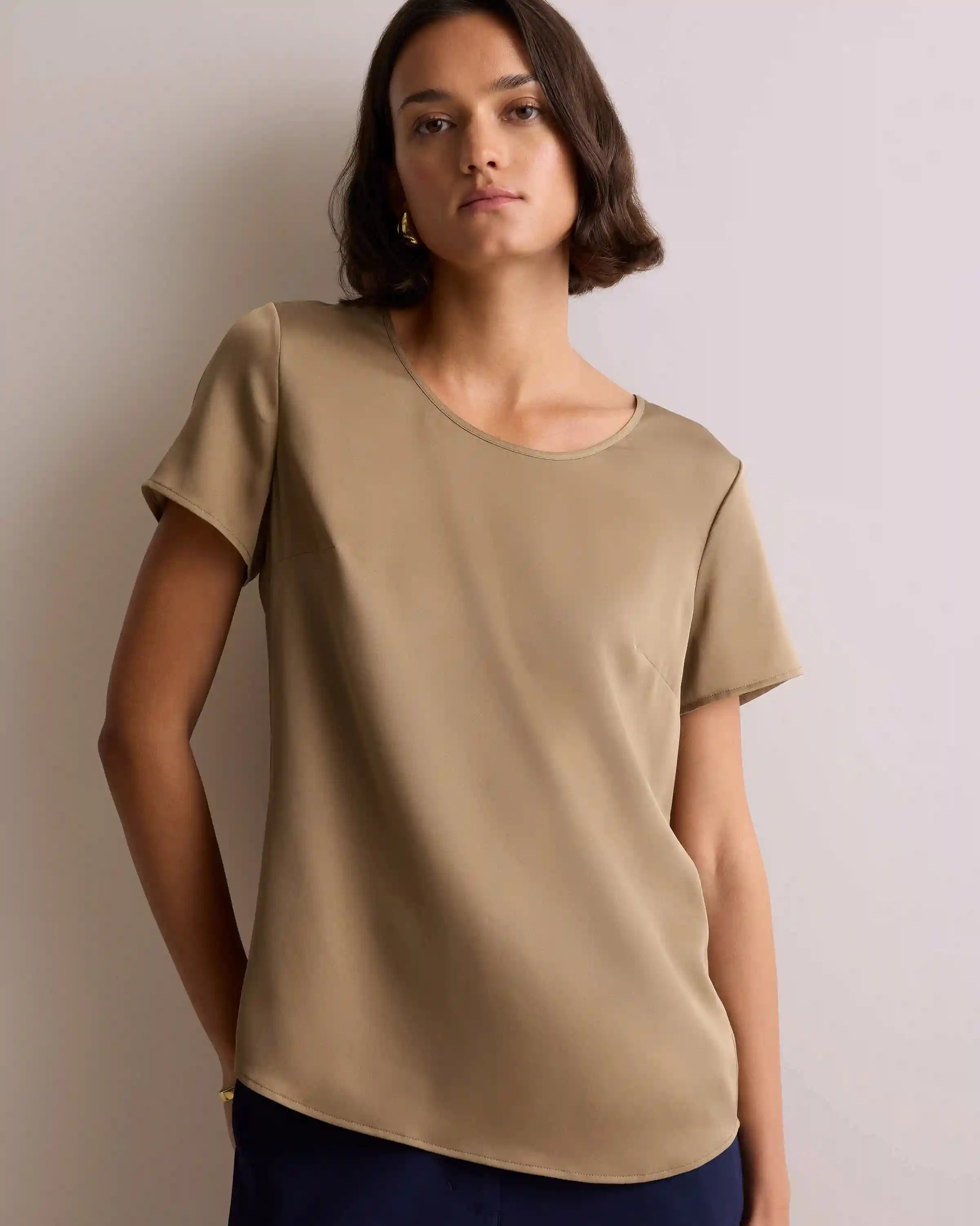 Washable Stretch Silk Tee