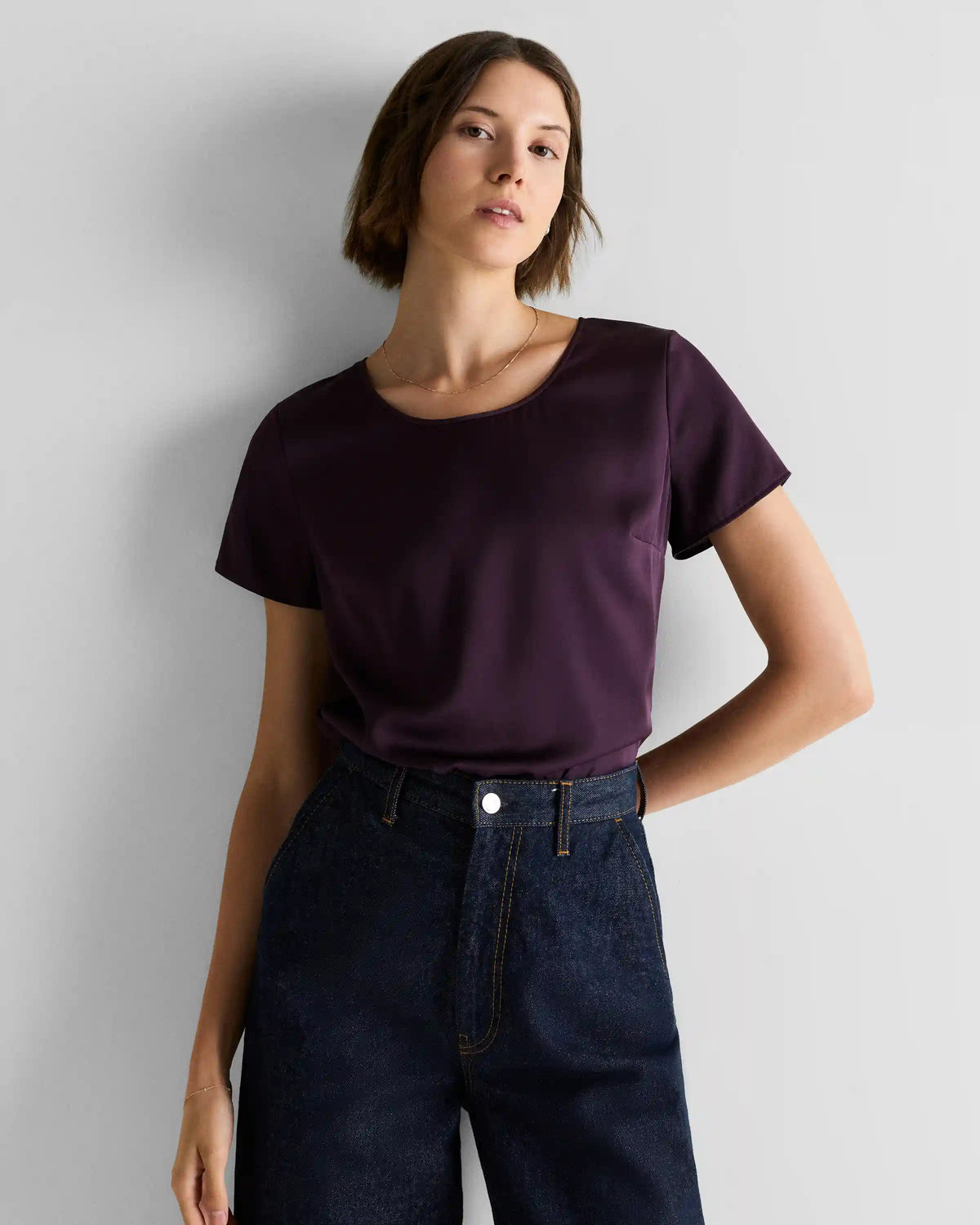 Washable Stretch Silk Tee