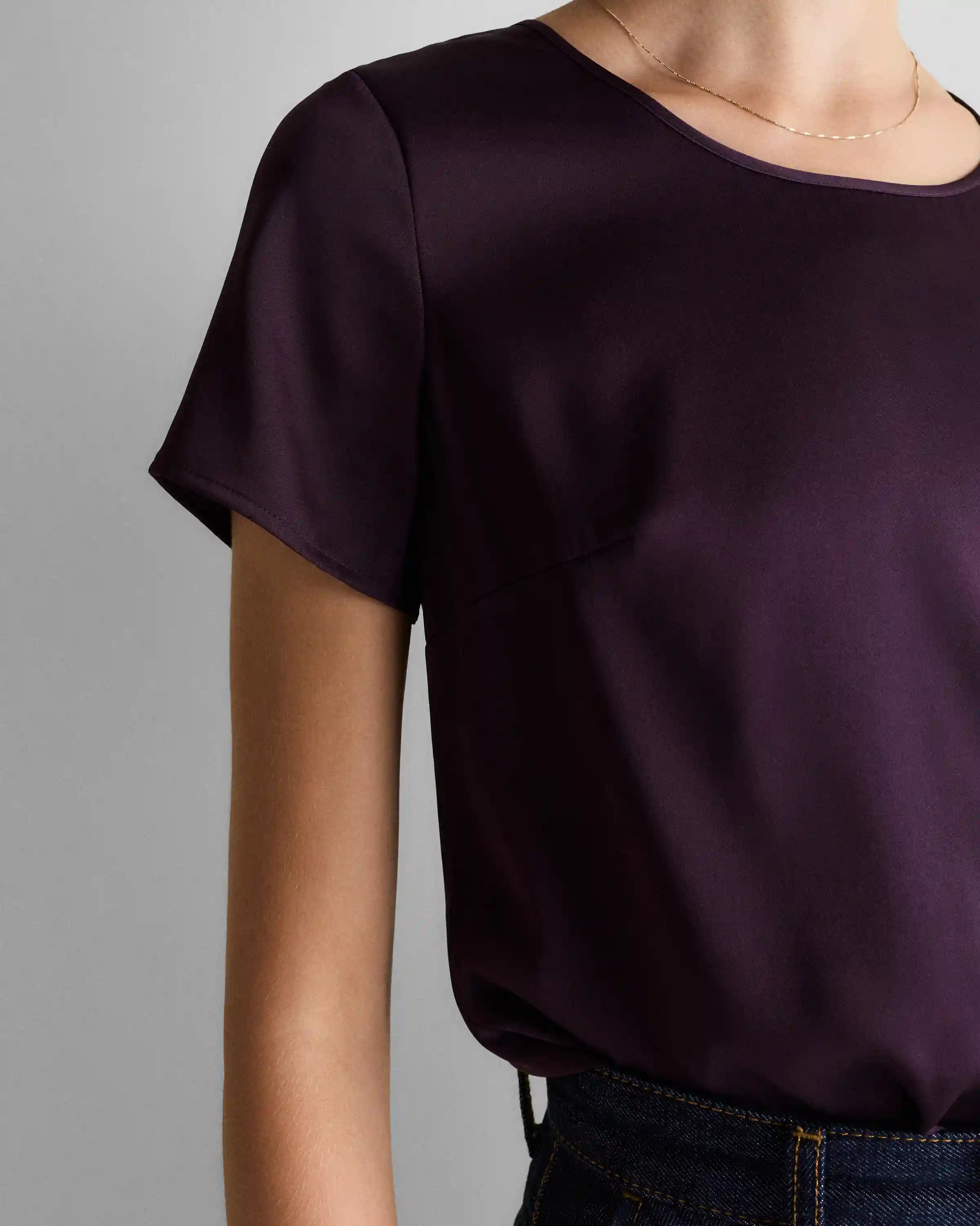 Washable Stretch Silk Tee