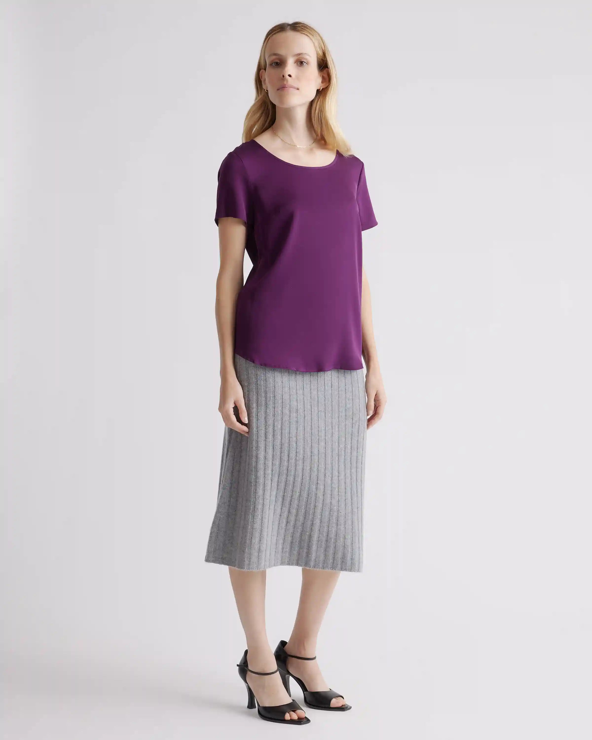 Washable Stretch Silk Tee