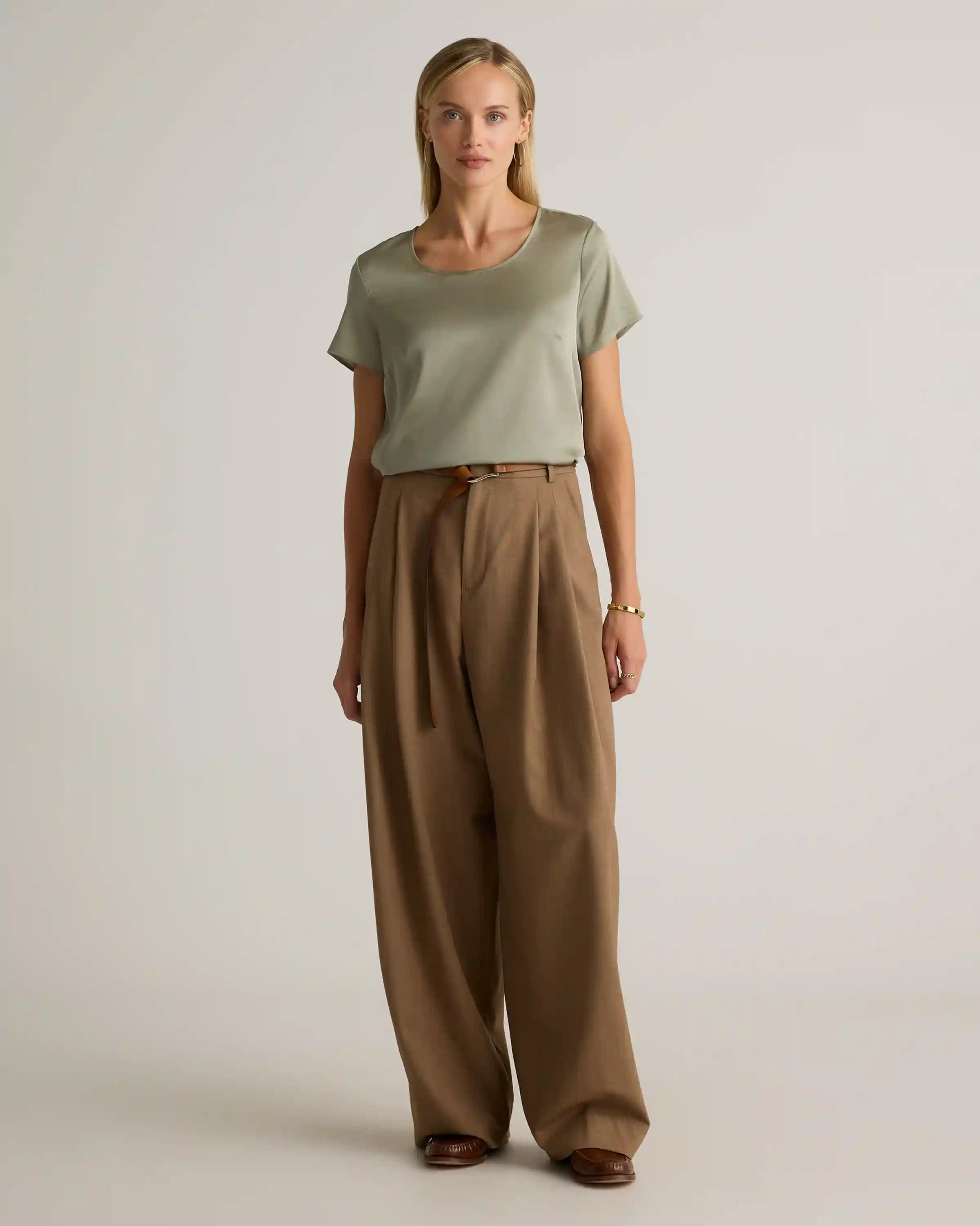 Washable Stretch Silk Tee