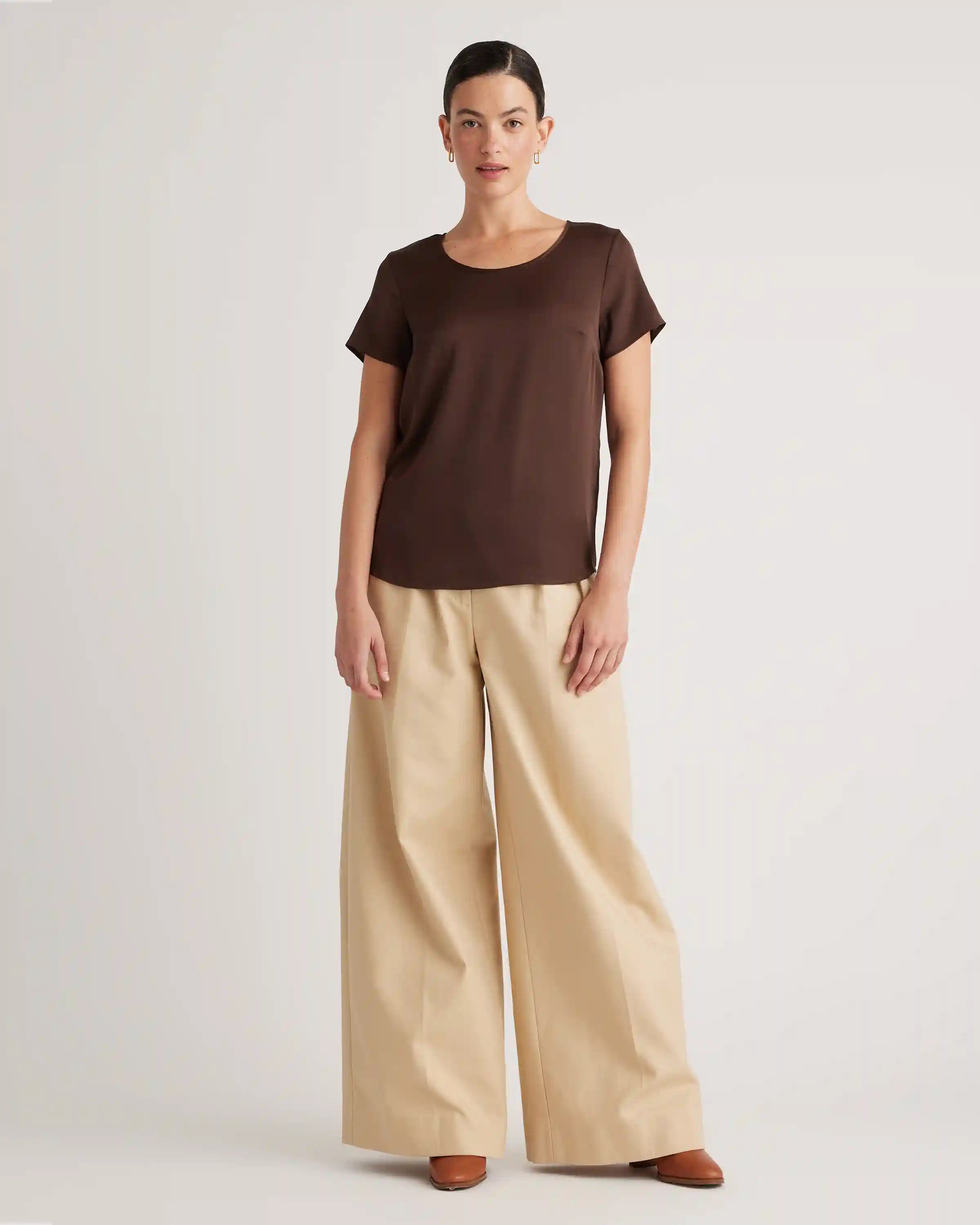 Washable Stretch Silk Tee