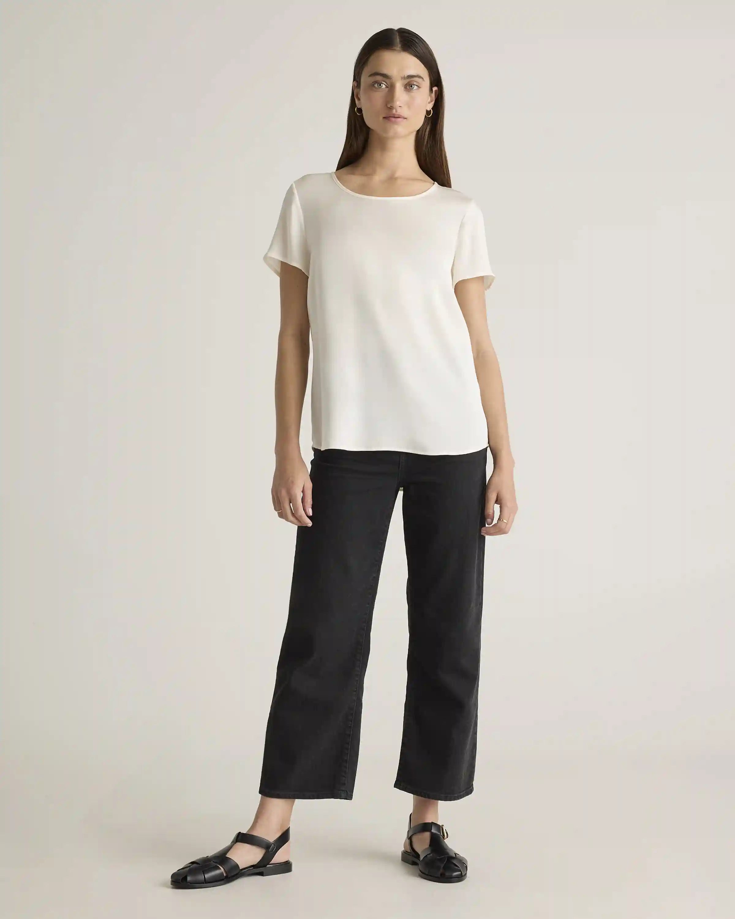 Washable Stretch Silk Tee