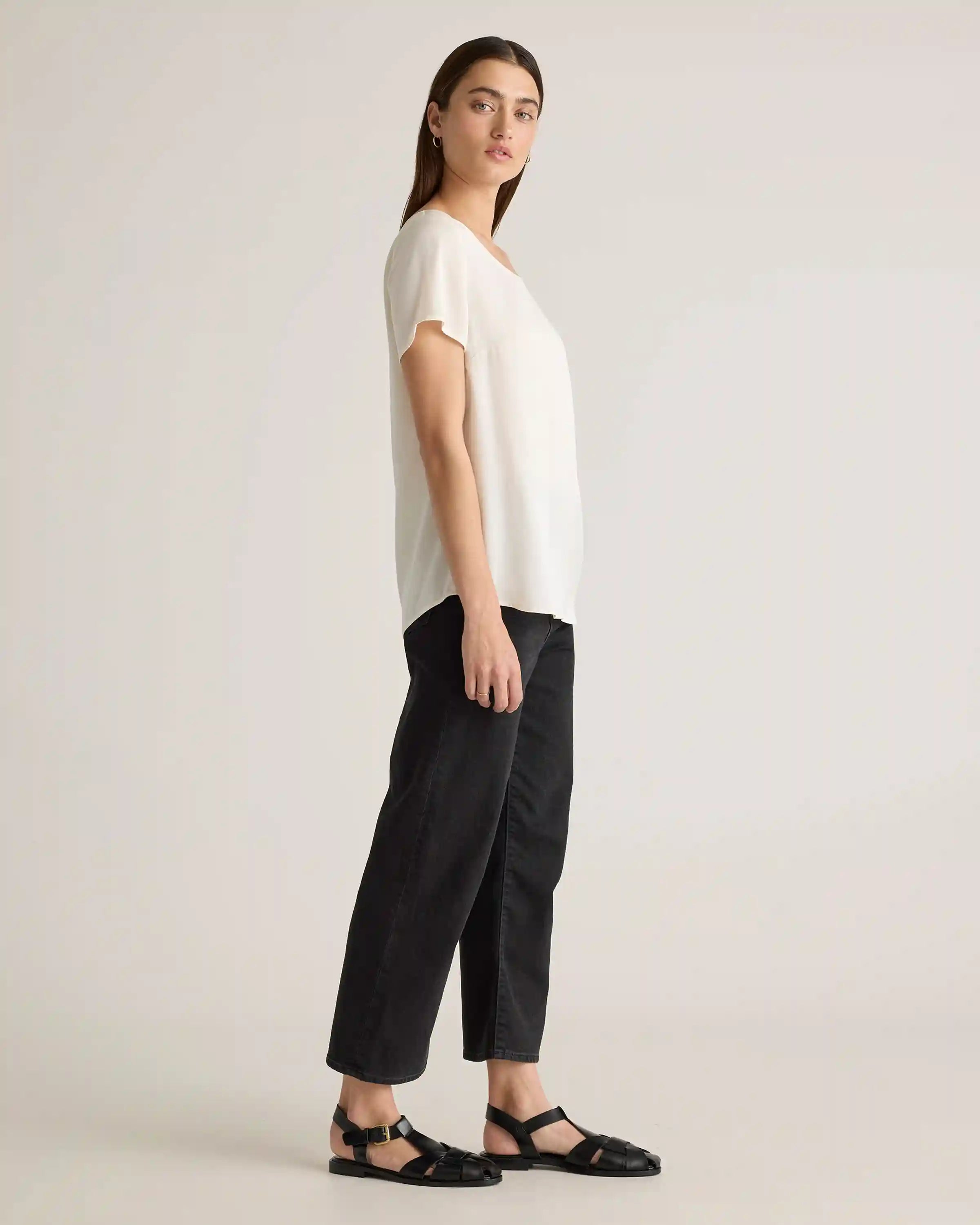 Washable Stretch Silk Tee