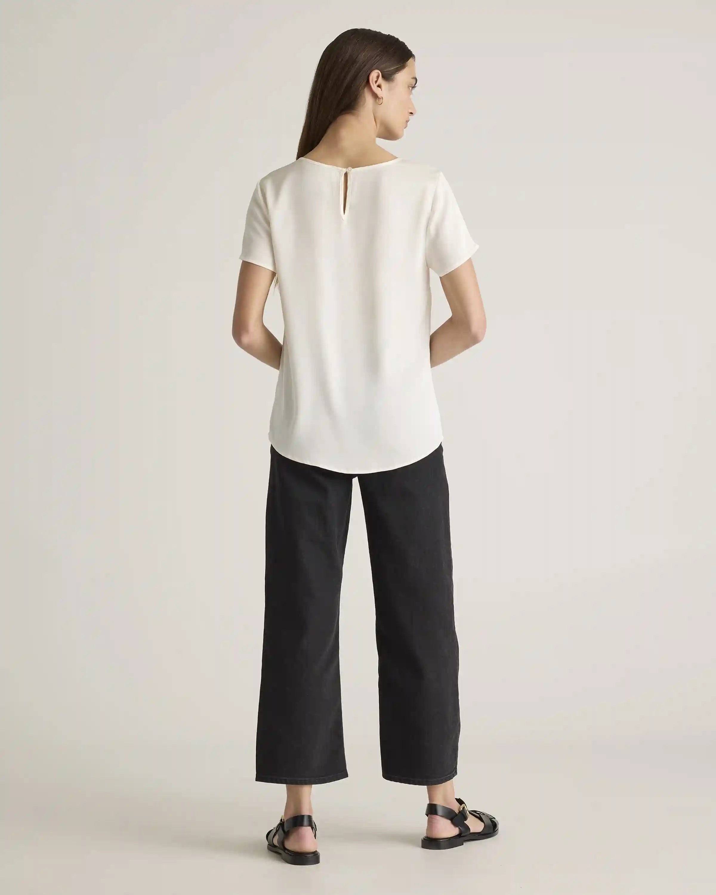 Washable Stretch Silk Tee