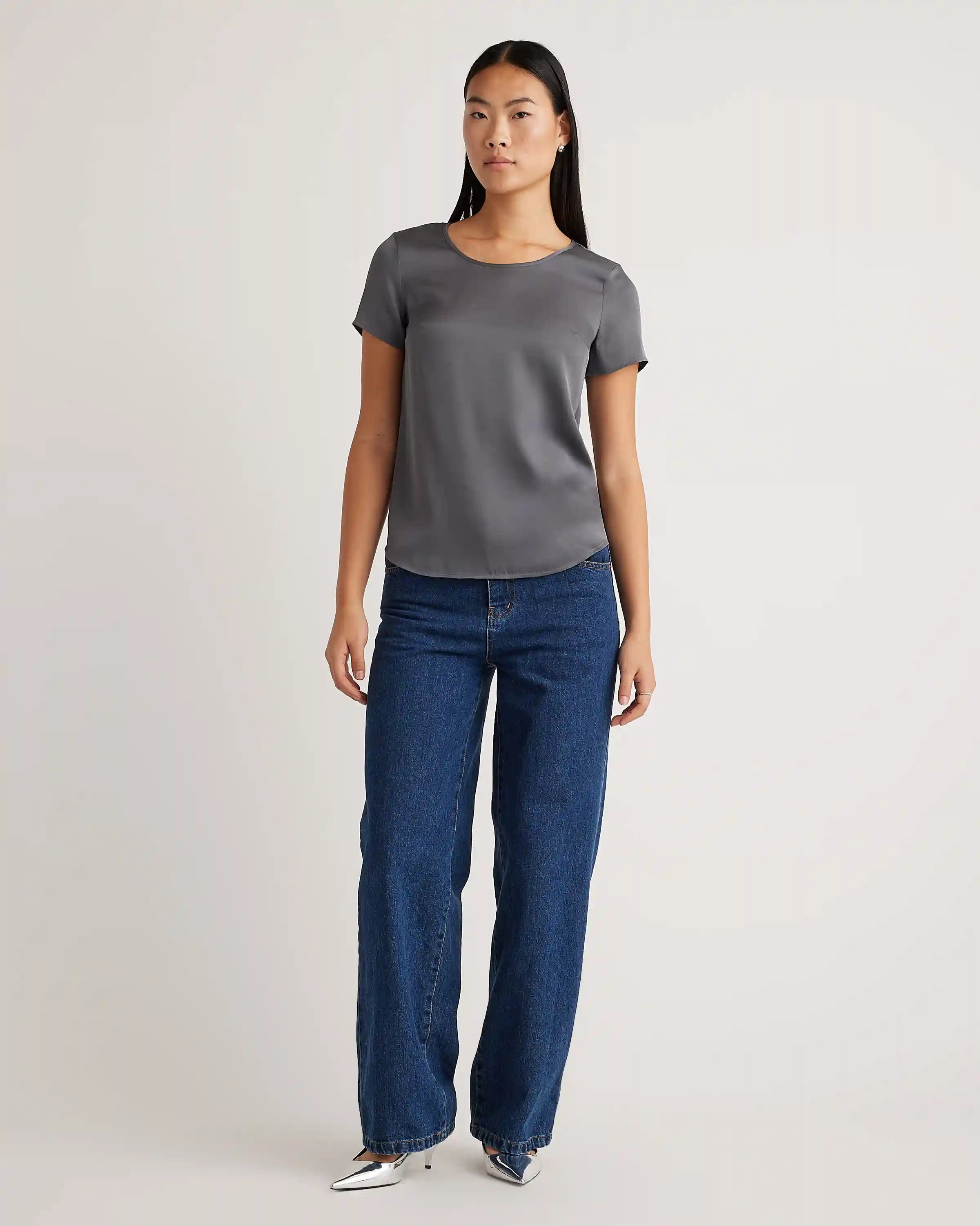 Washable Stretch Silk Tee