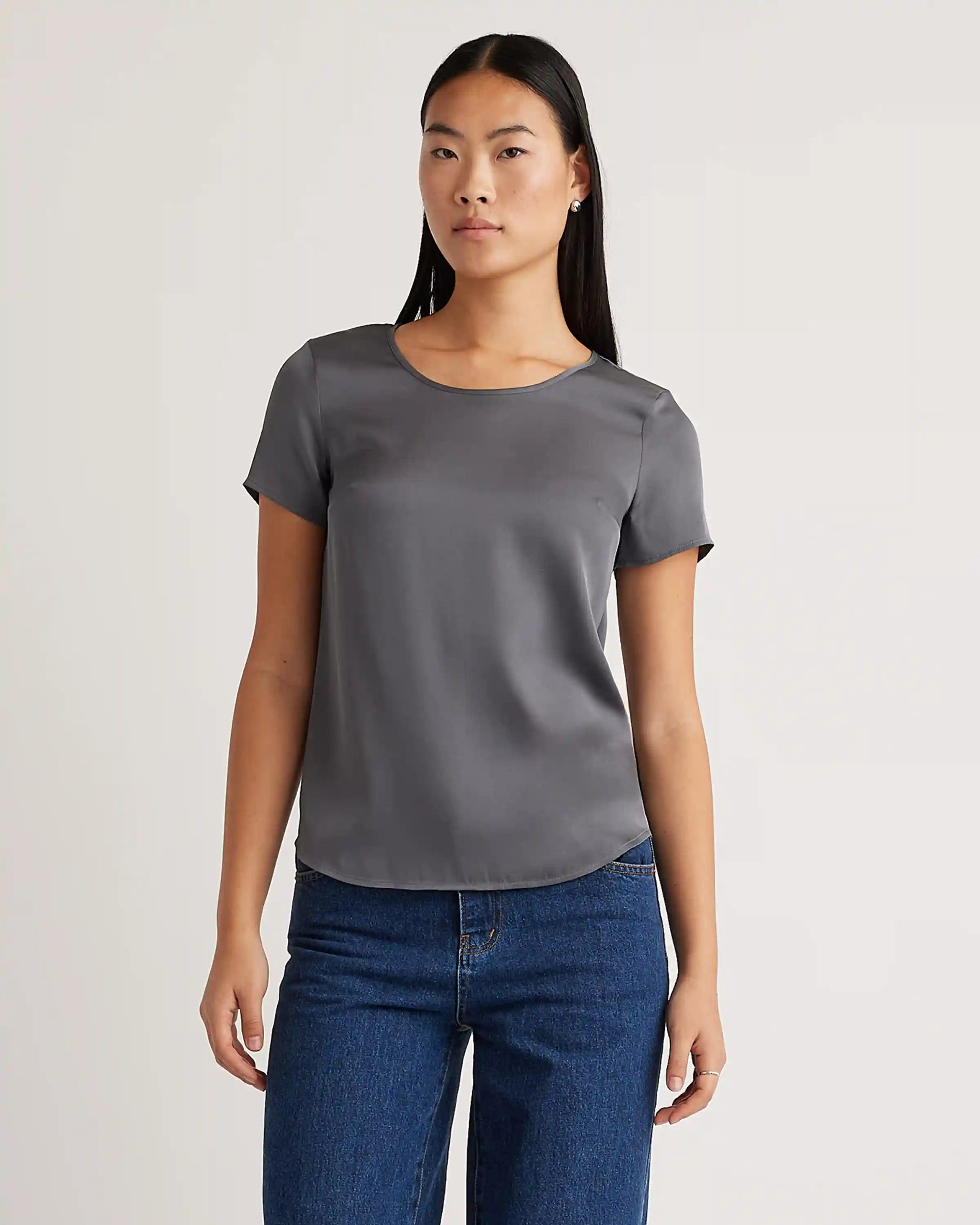 Washable Stretch Silk Tee