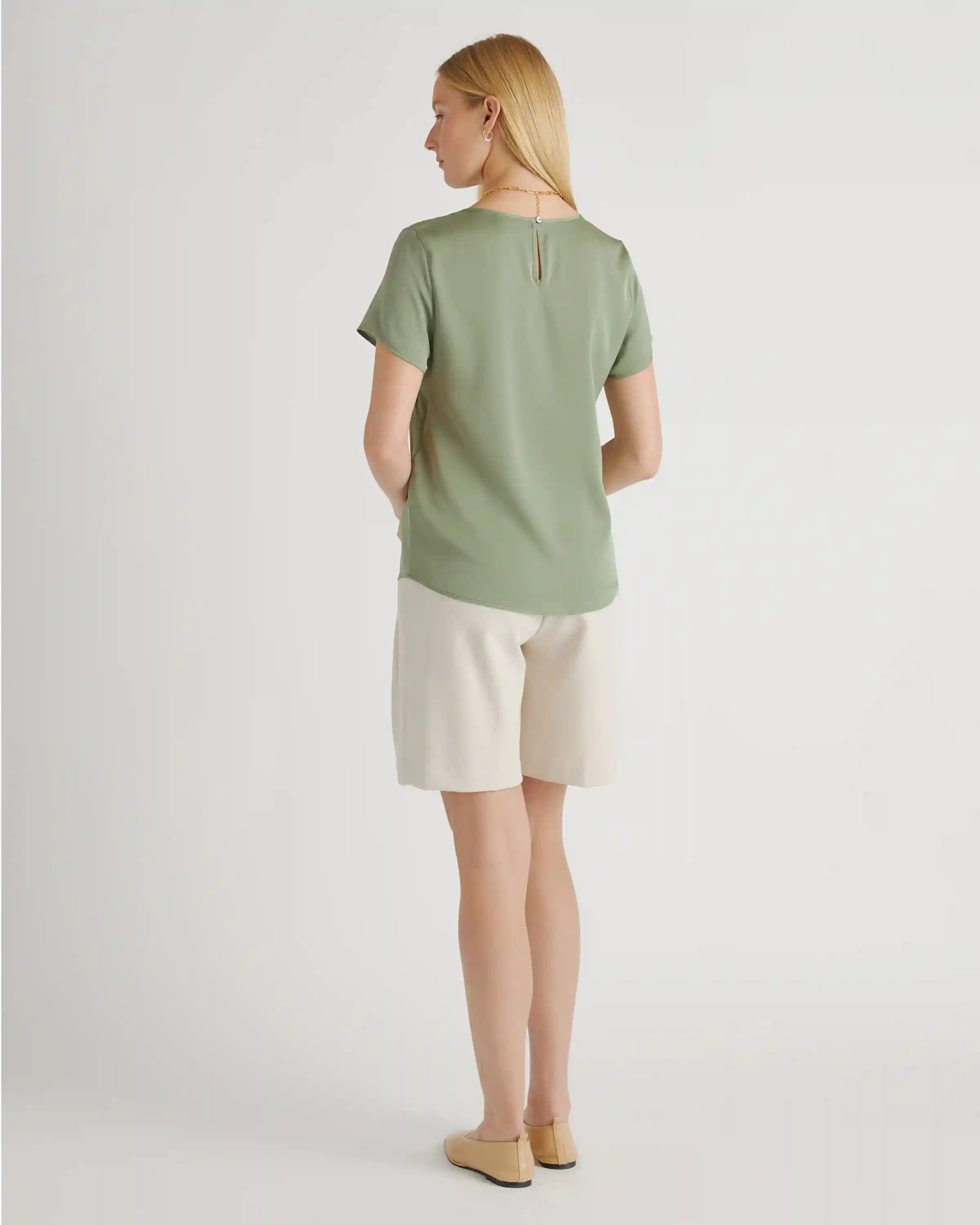 Washable Stretch Silk Tee