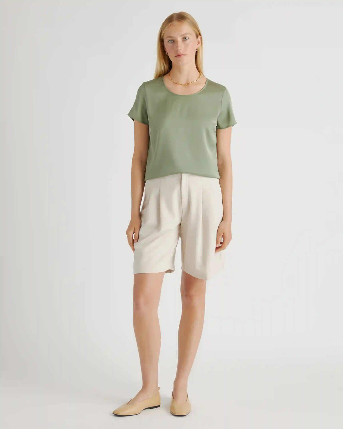 Washable Stretch Silk Tee