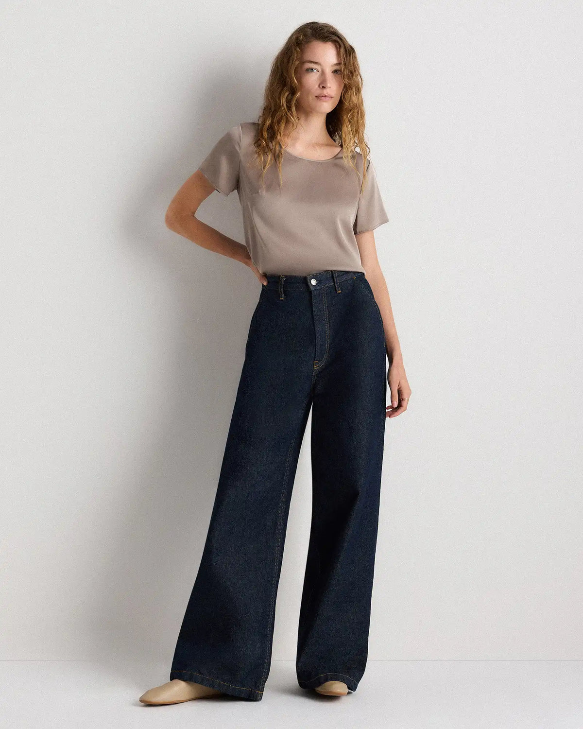 Washable Stretch Silk Tee