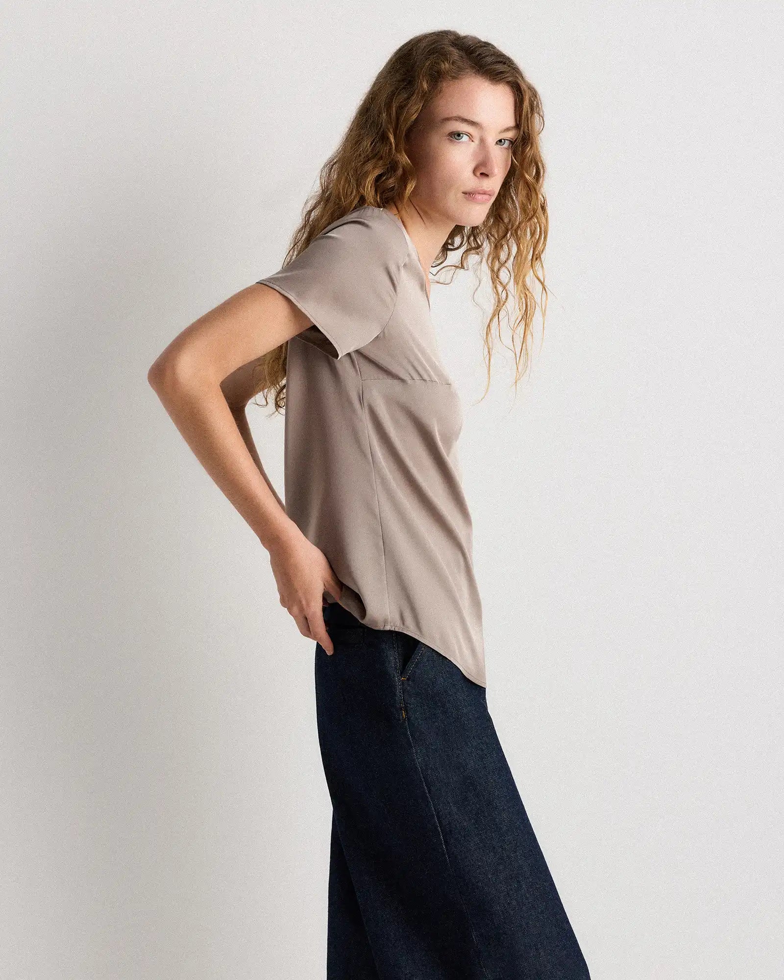 Washable Stretch Silk Tee