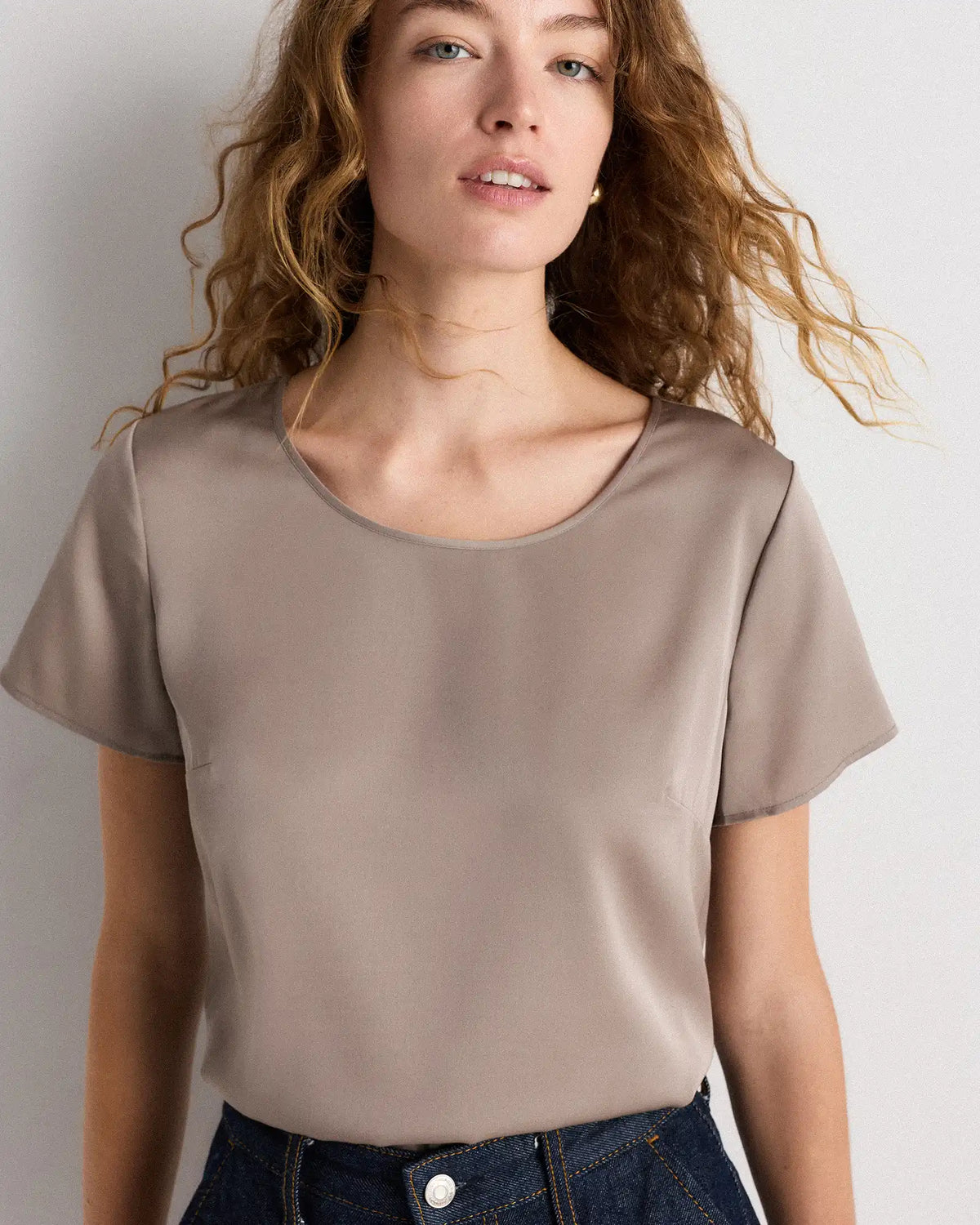 Washable Stretch Silk Tee