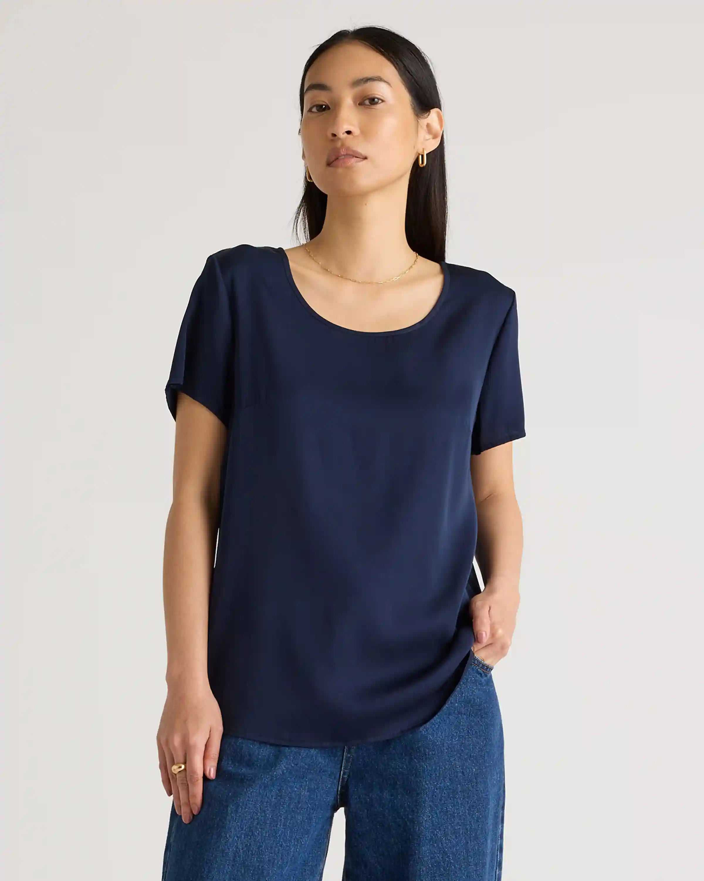 Washable Stretch Silk Tee
