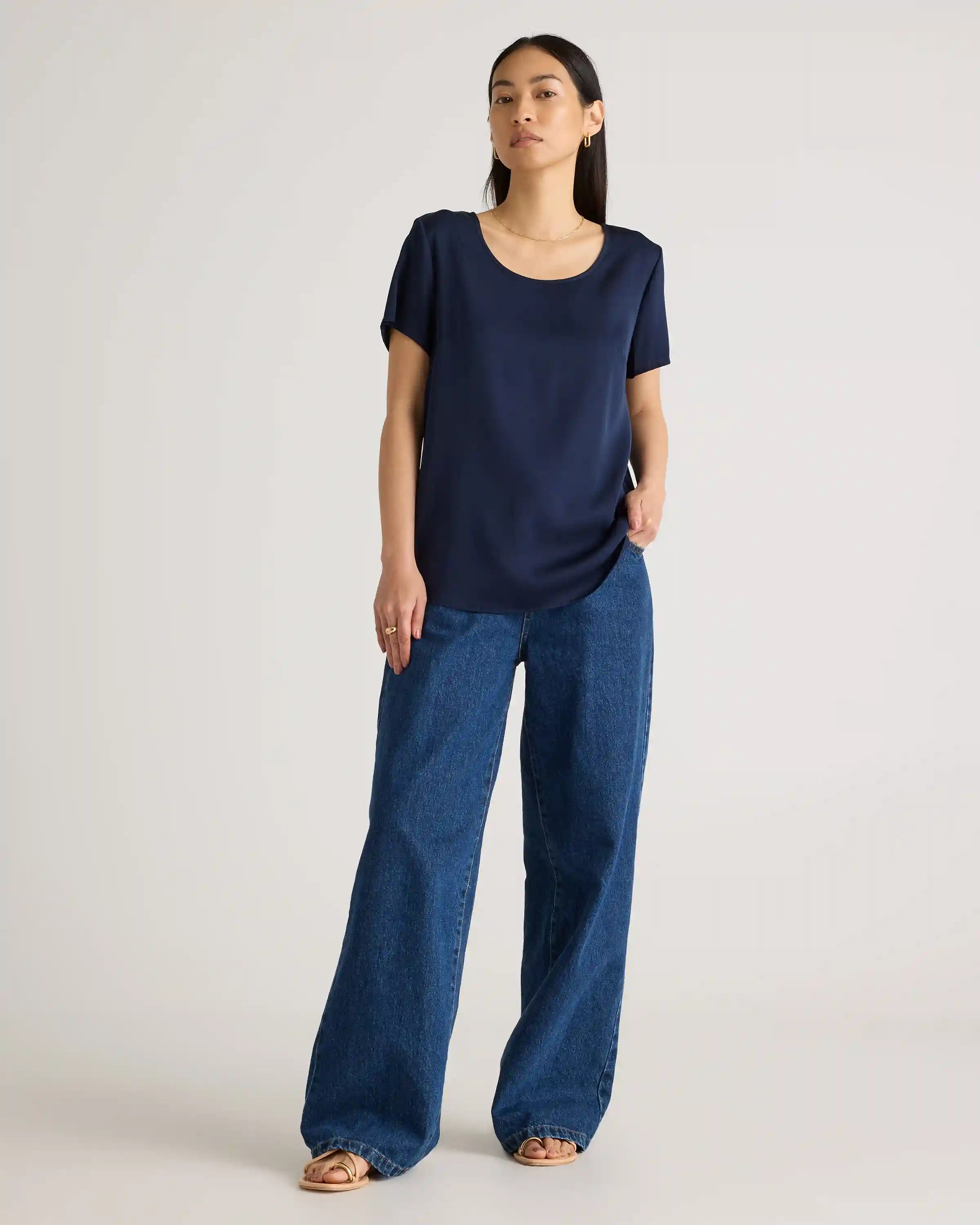 Washable Stretch Silk Tee