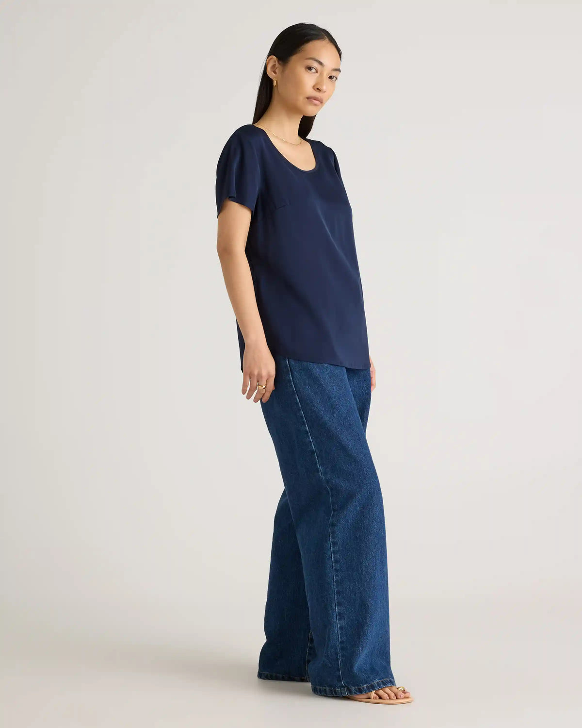Washable Stretch Silk Tee