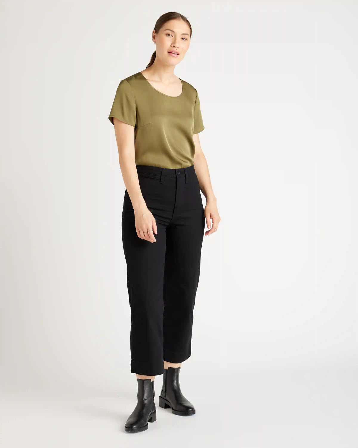 Washable Stretch Silk Tee