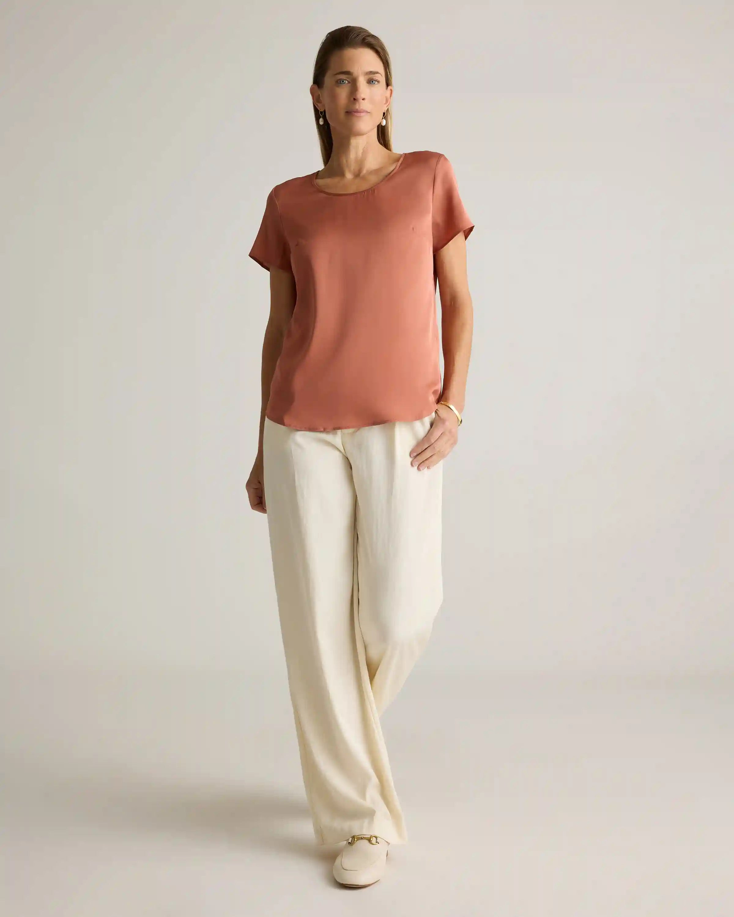 Washable Stretch Silk Tee