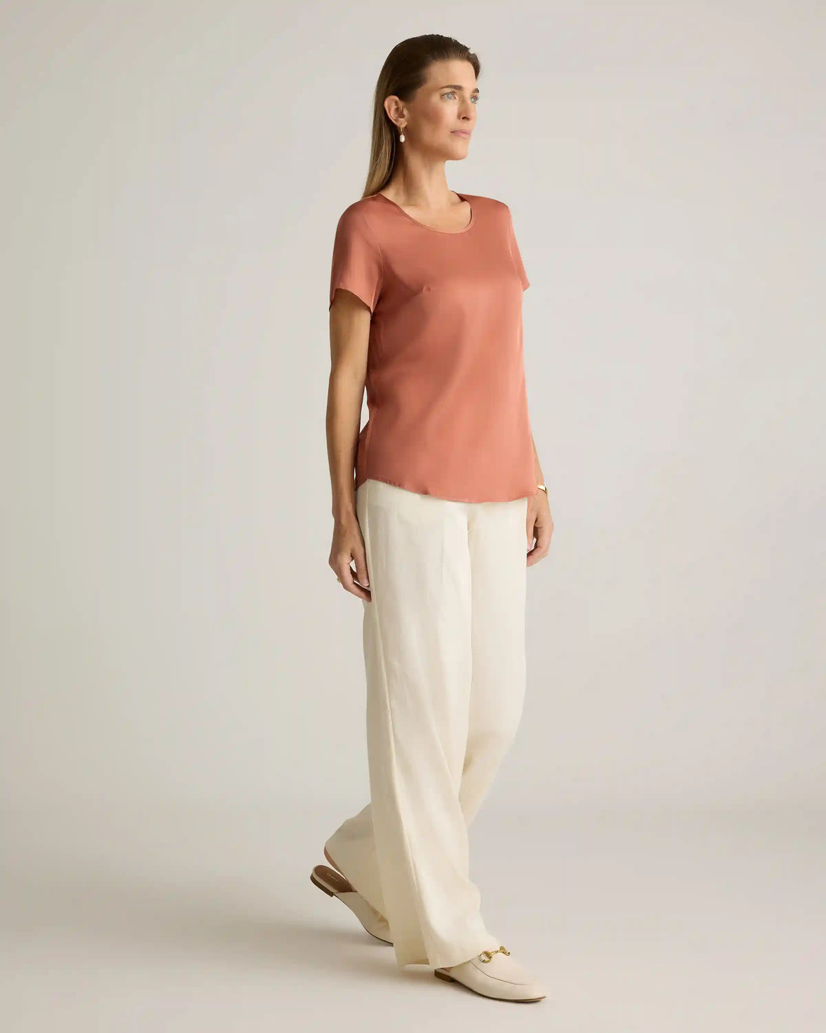 Washable Stretch Silk Tee