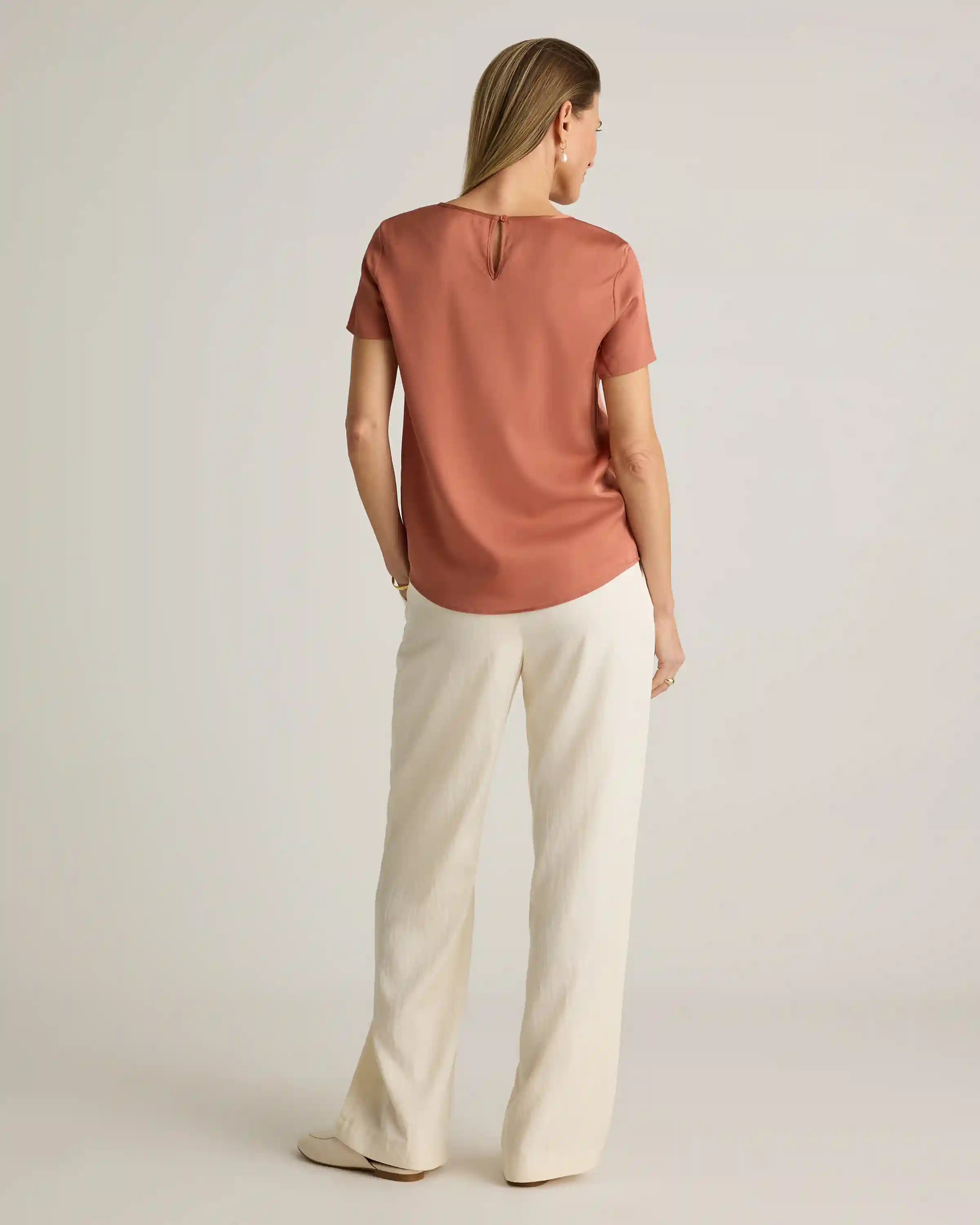 Washable Stretch Silk Tee