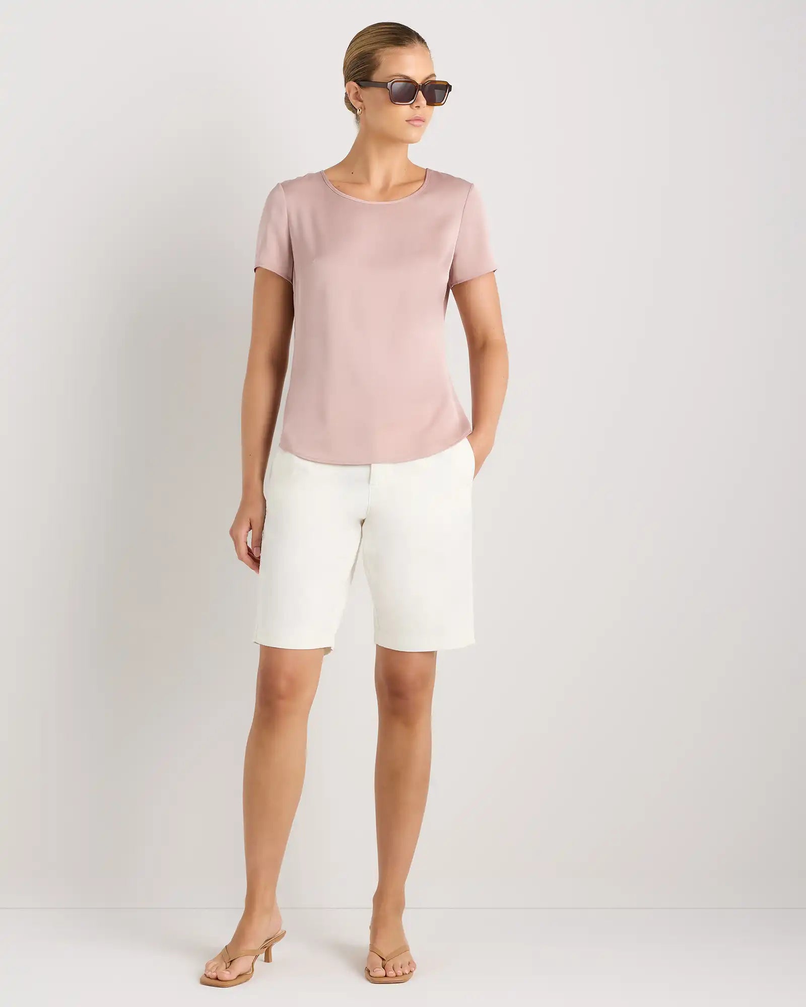 Washable Stretch Silk Tee
