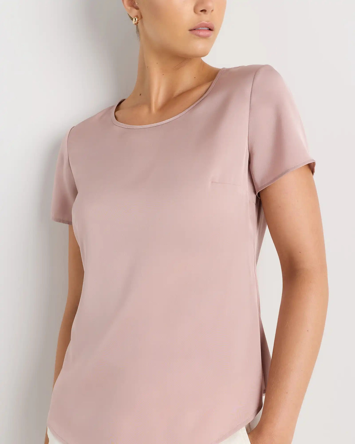 Washable Stretch Silk Tee