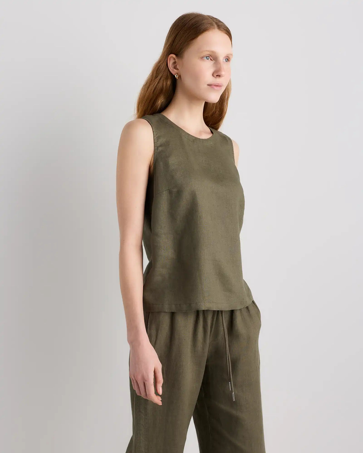 100% European Linen Tank