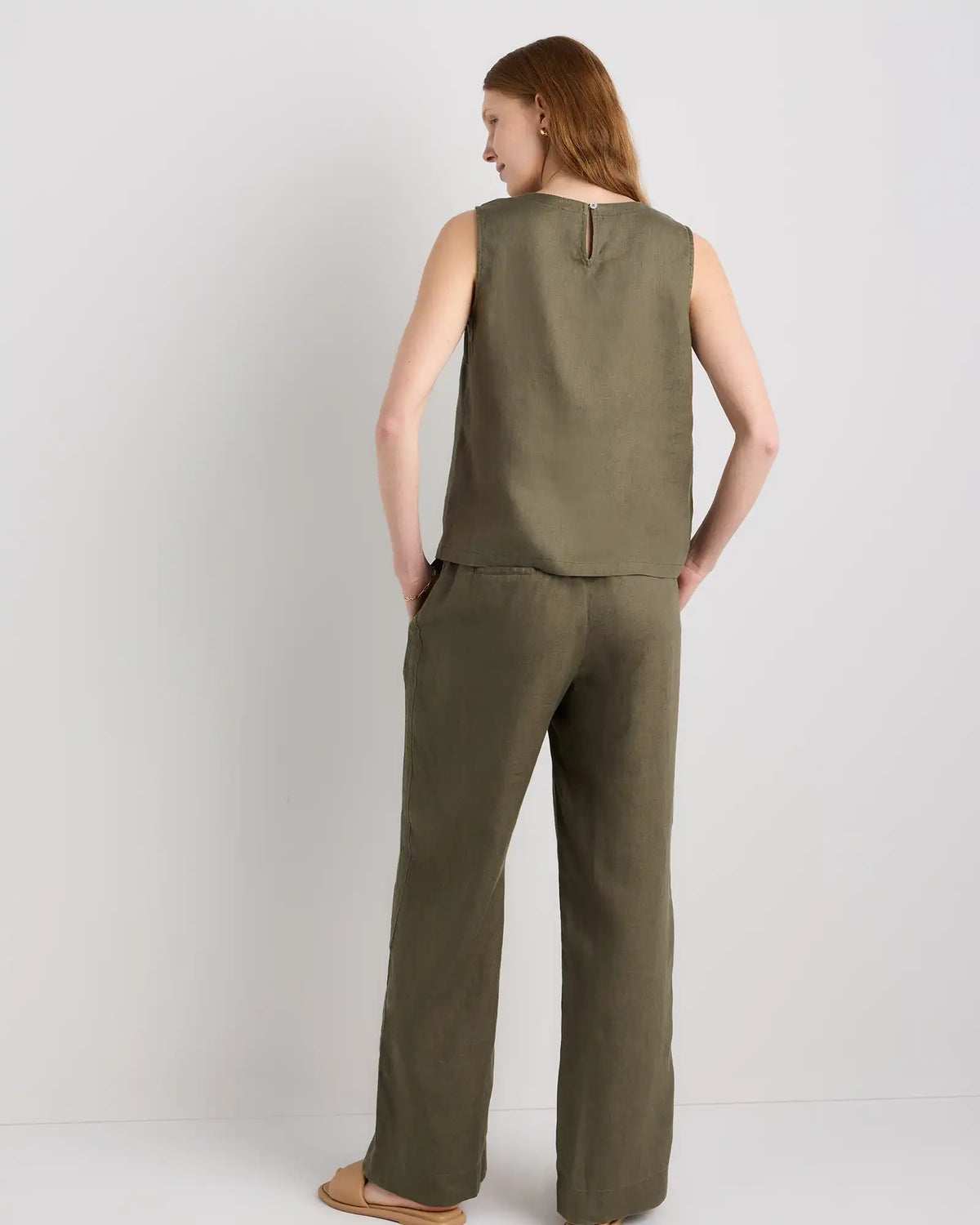 100% European Linen Tank