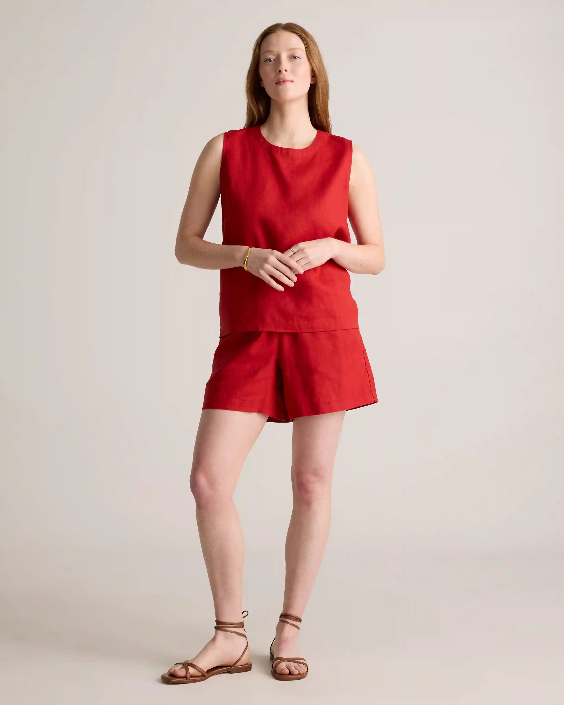 100% European Linen Tank