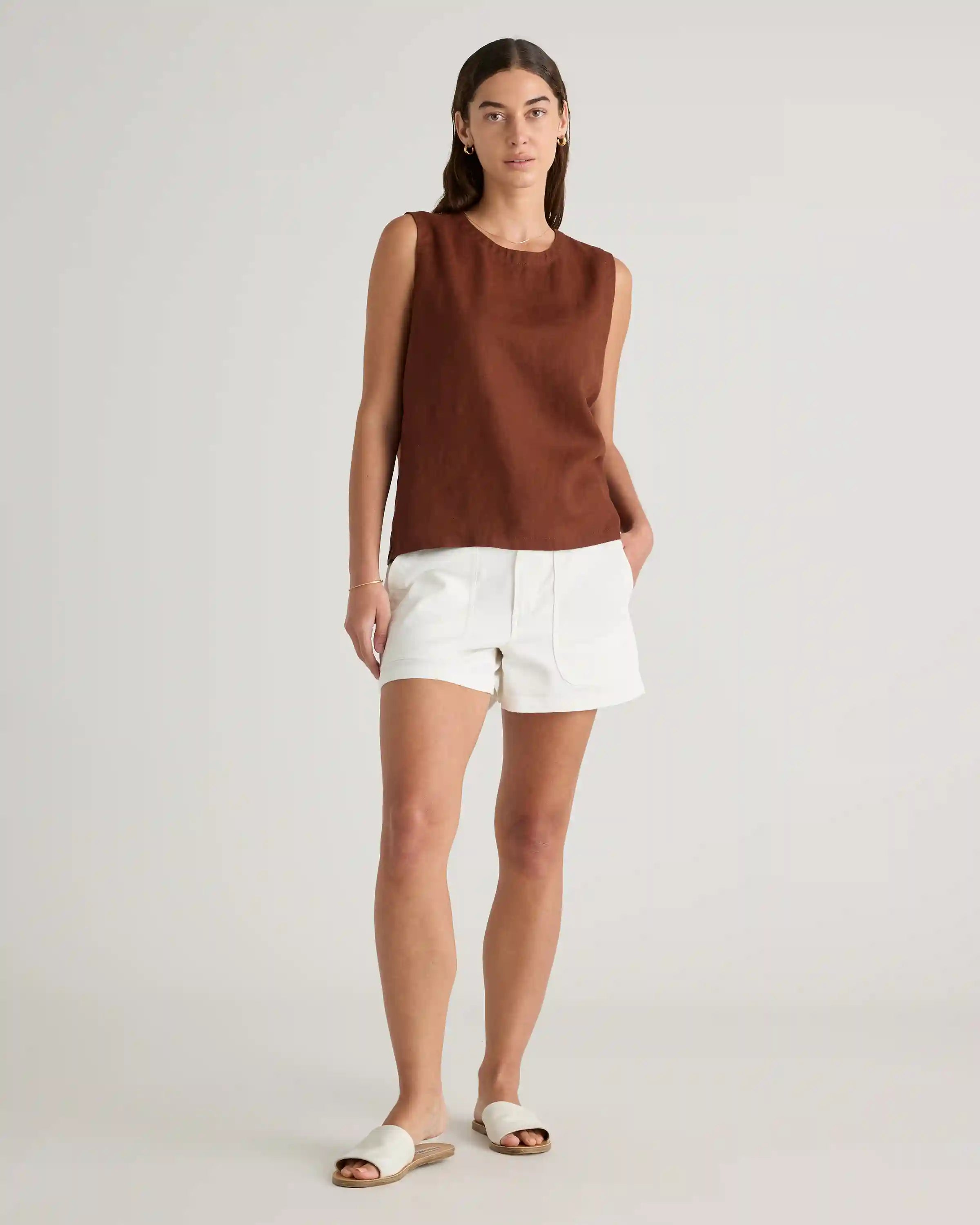 100% European Linen Tank