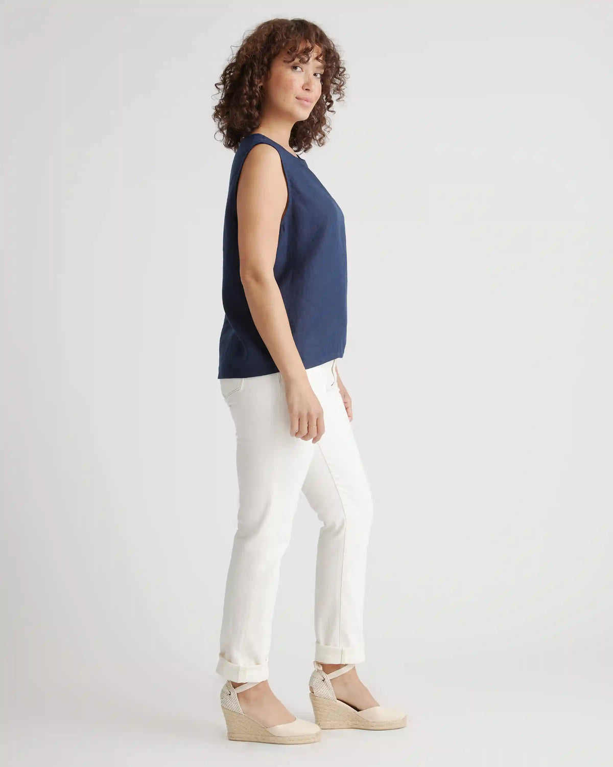 100% European Linen Tank