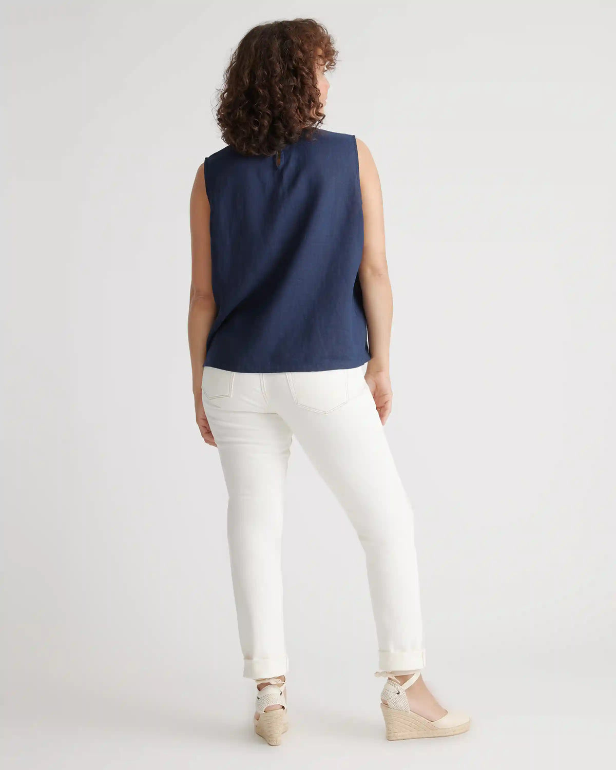 100% European Linen Tank