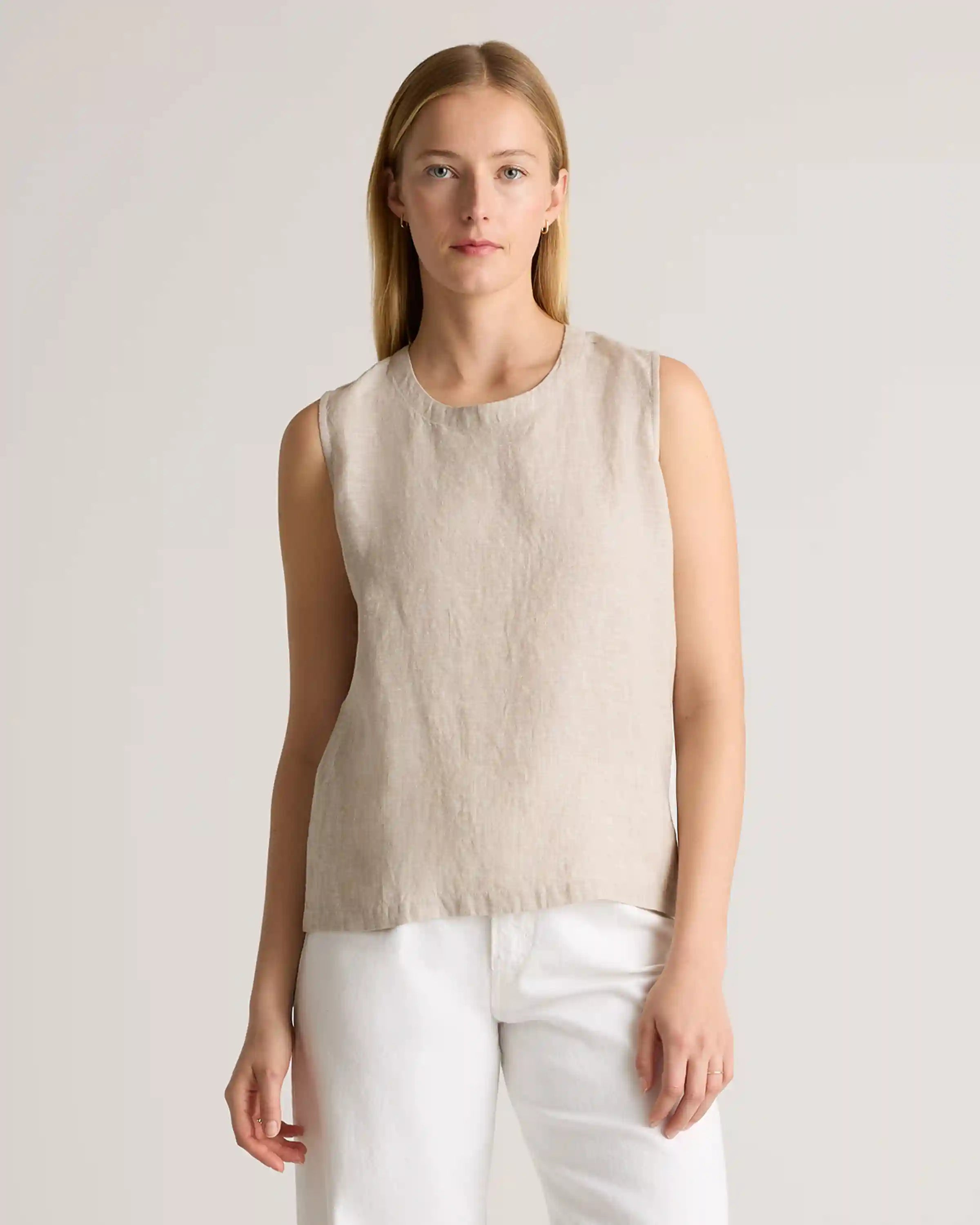 100% European Linen Tank