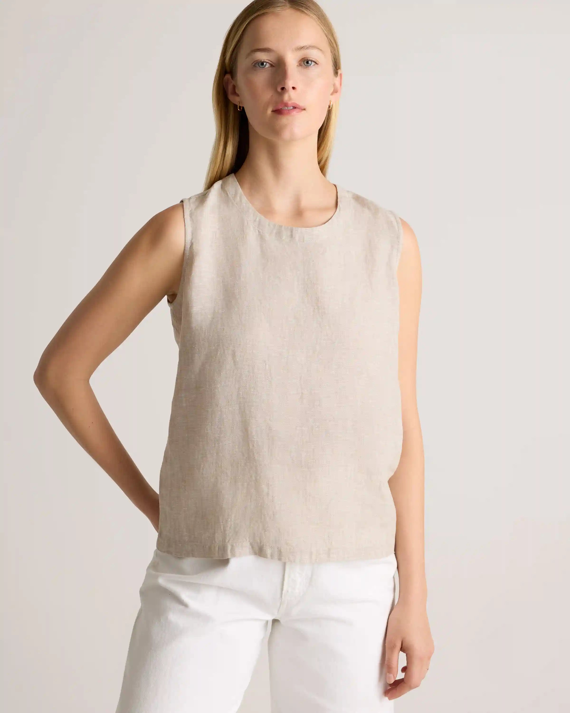 100% European Linen Tank