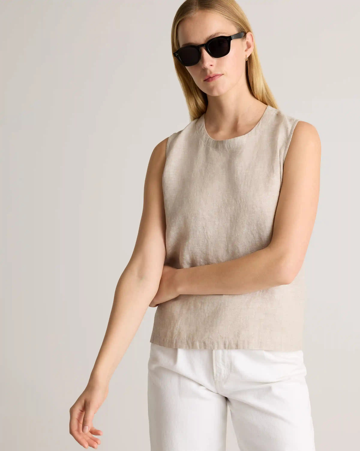 100% European Linen Tank