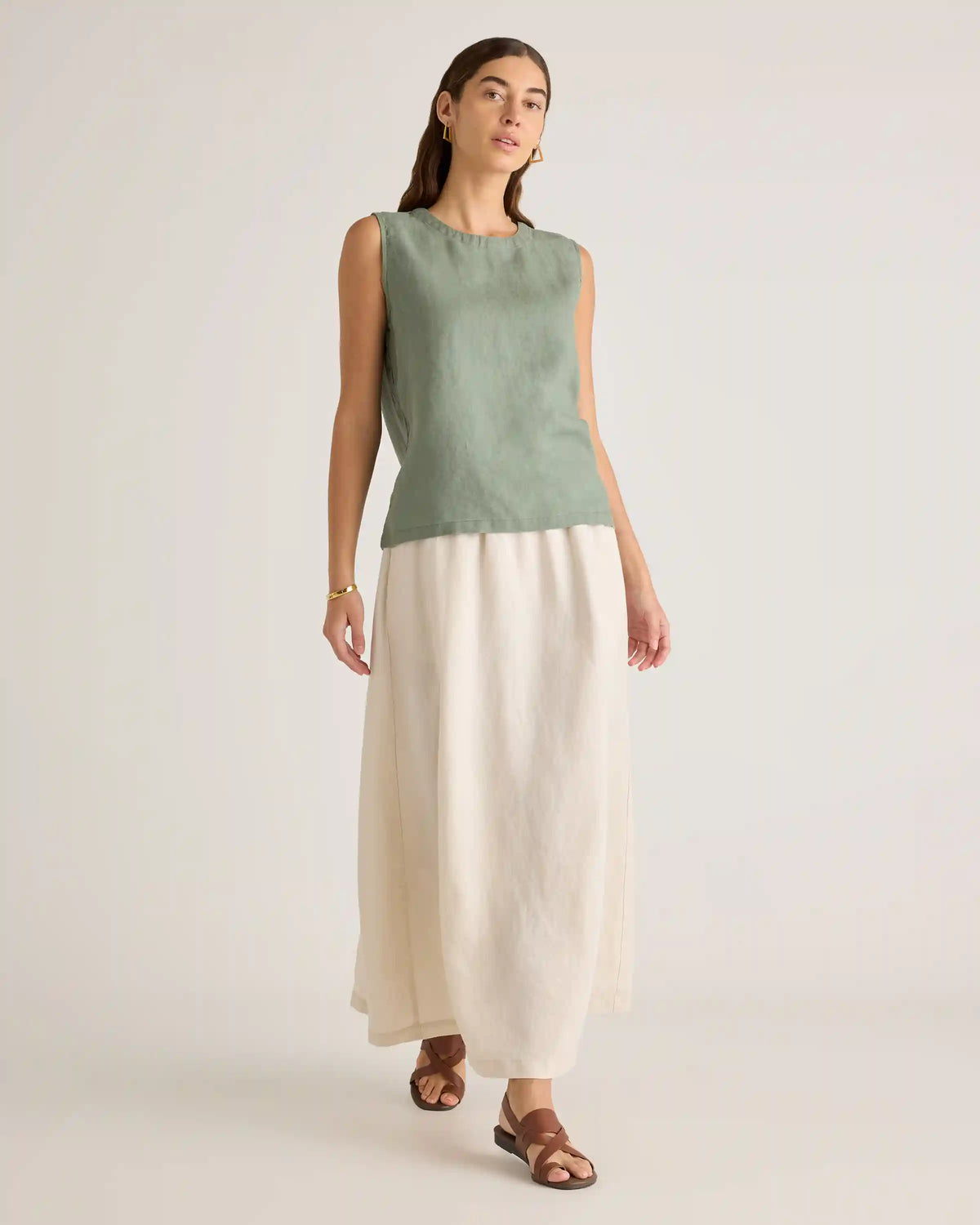 100% European Linen Tank
