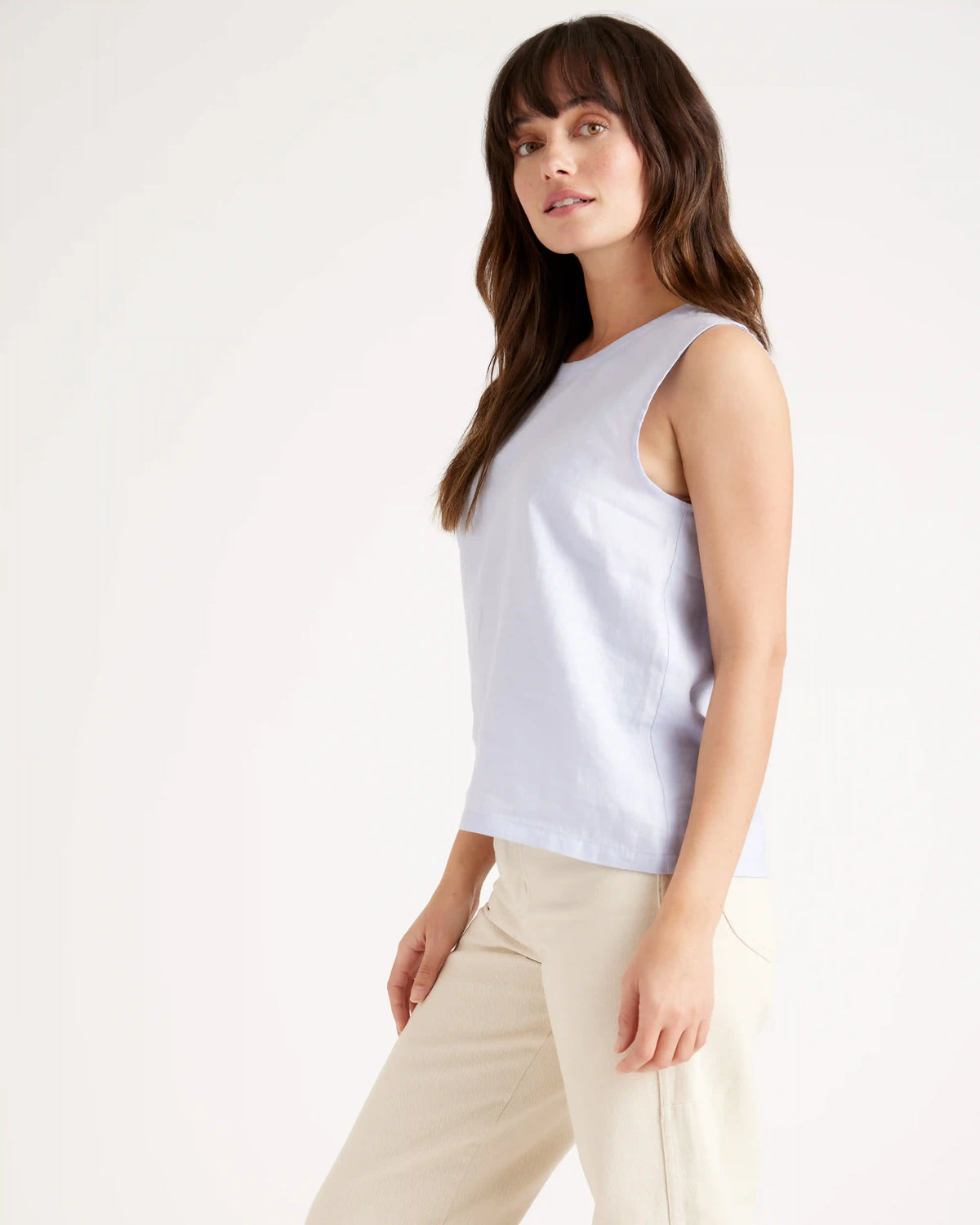 100% European Linen Tank