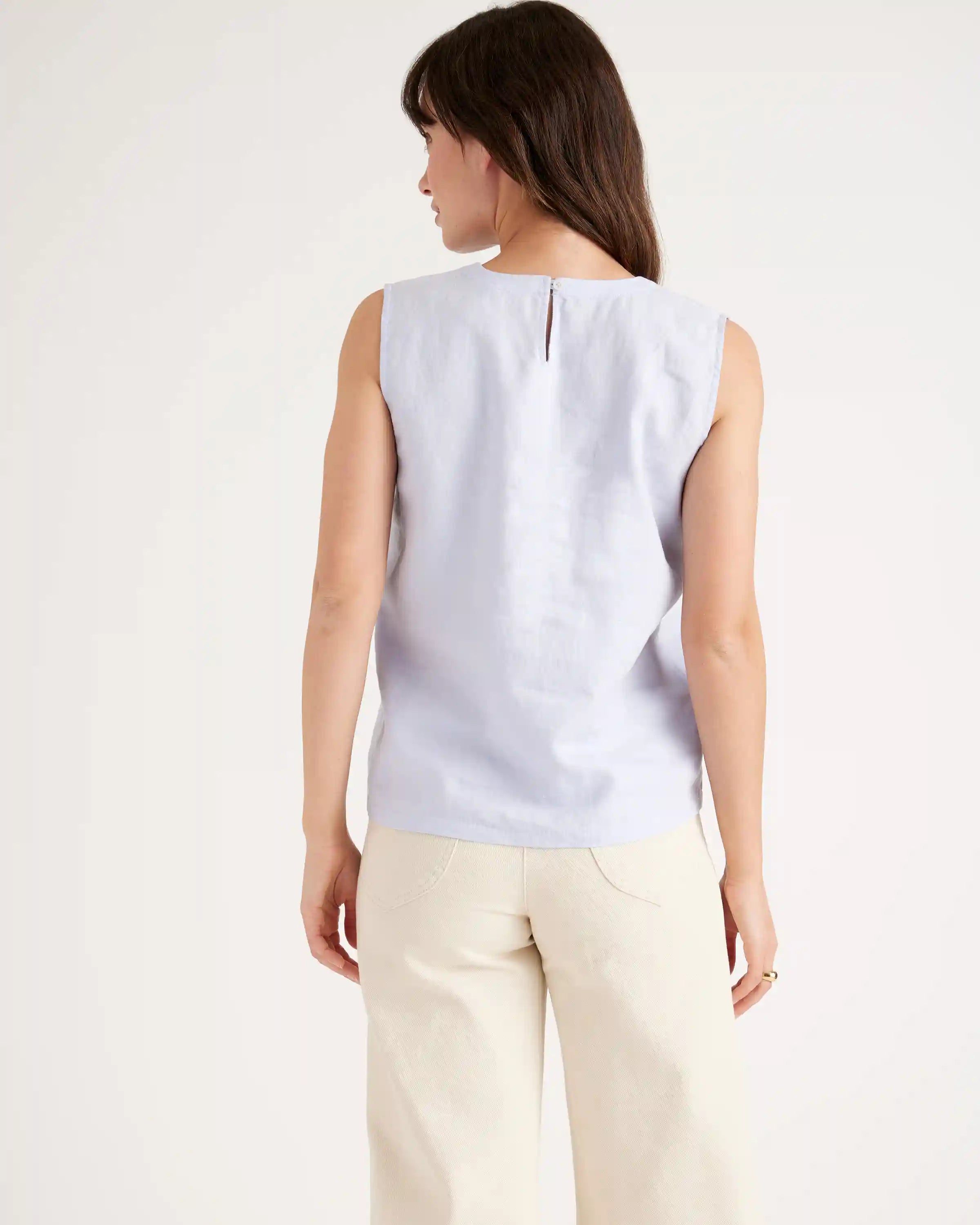 100% European Linen Tank