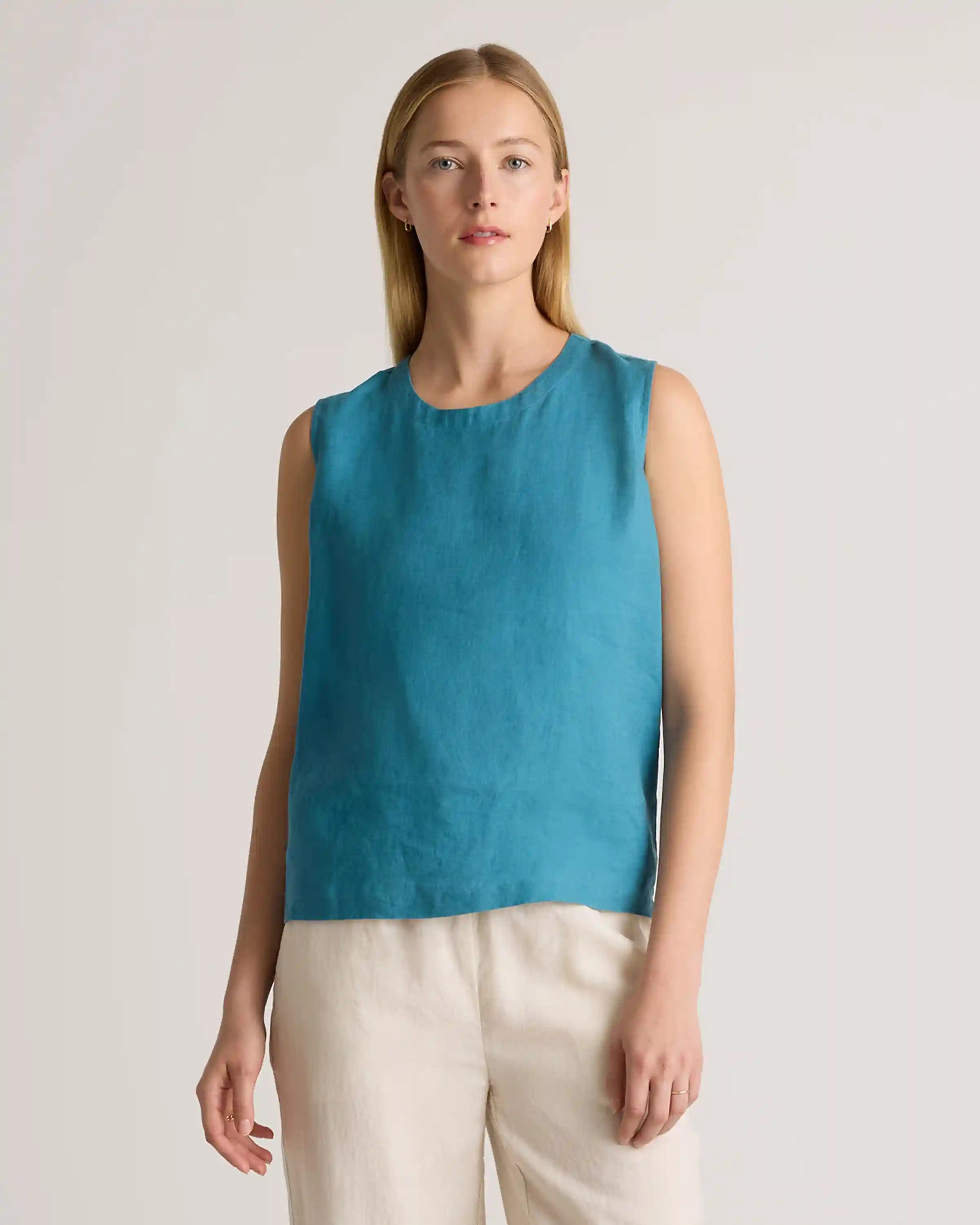 100% European Linen Tank