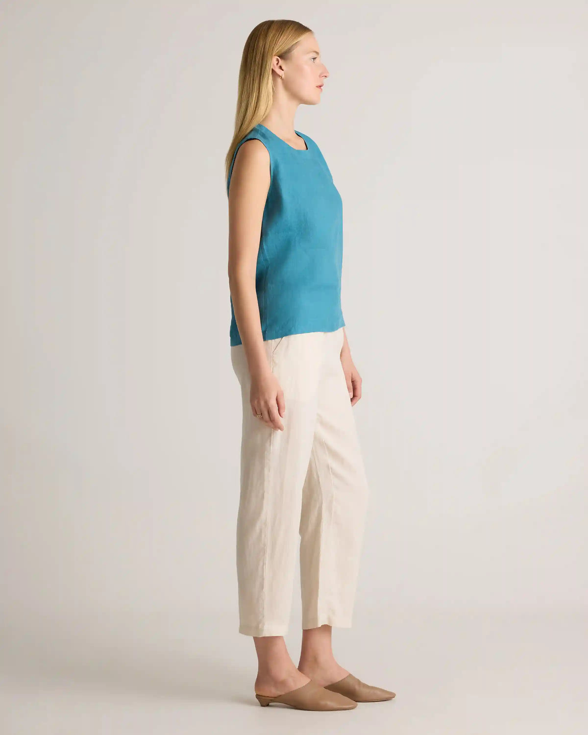 100% European Linen Tank